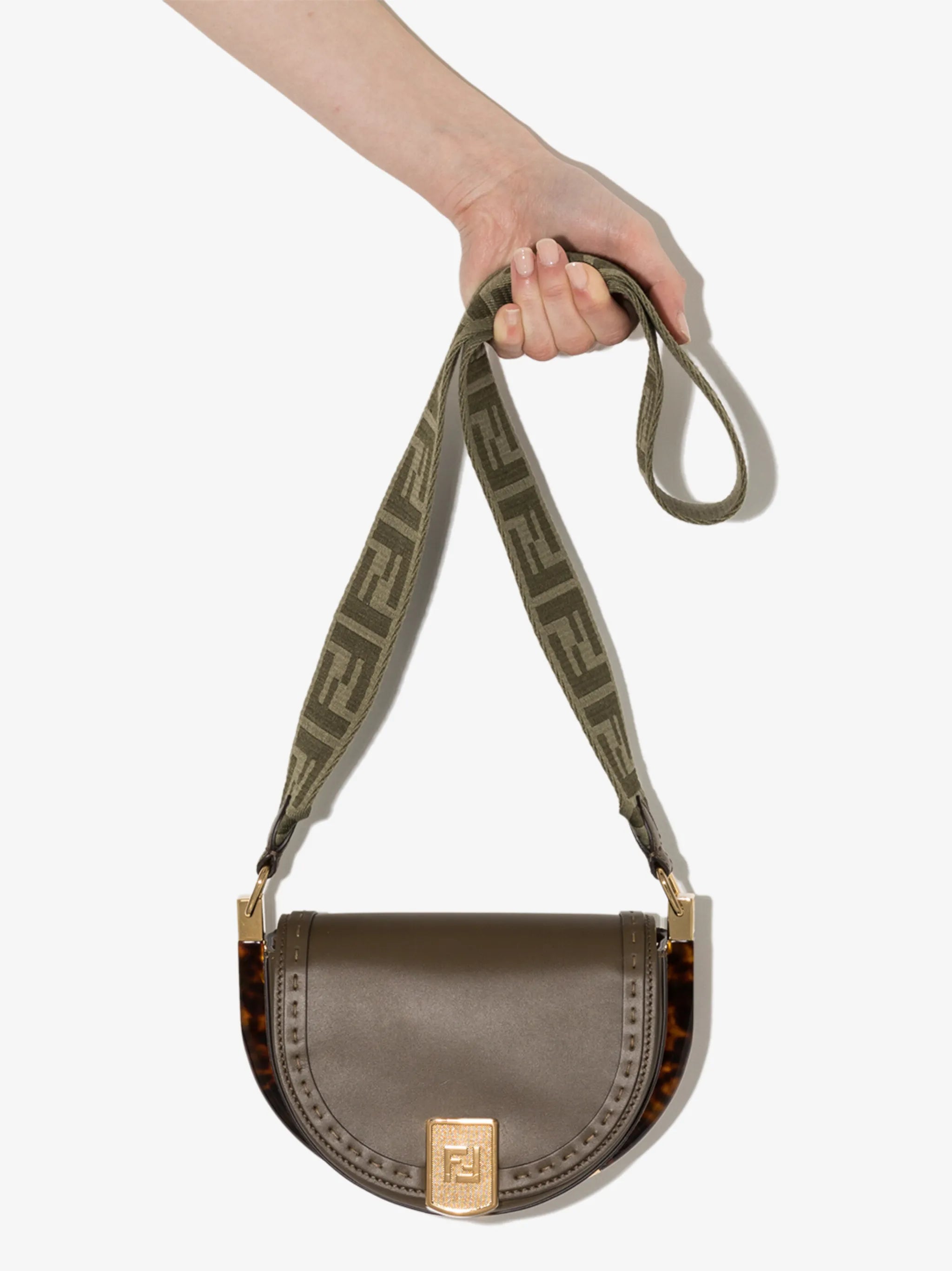 Moonlight logo-strap crossbody bag