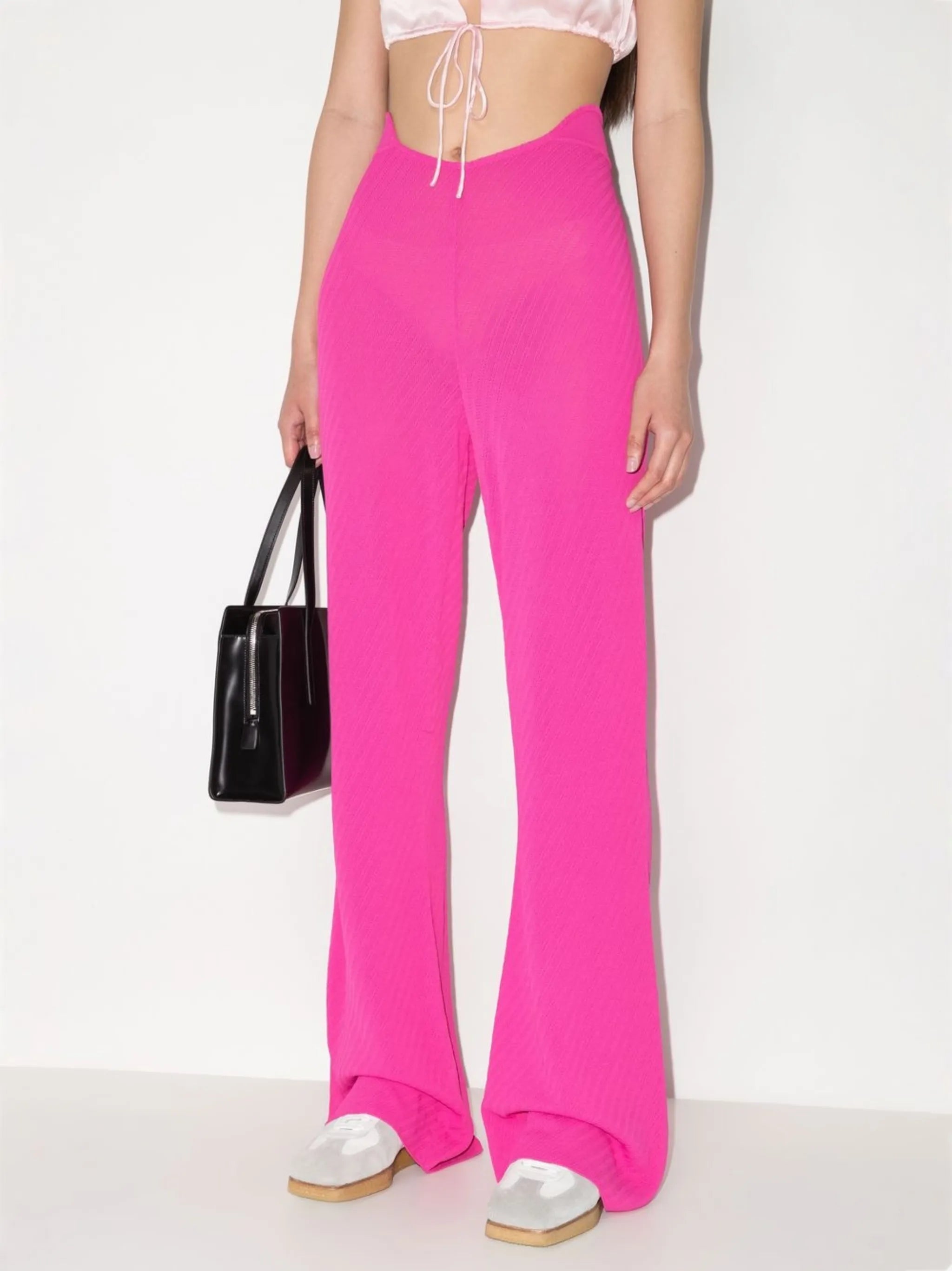 Heather knitted flared trousers