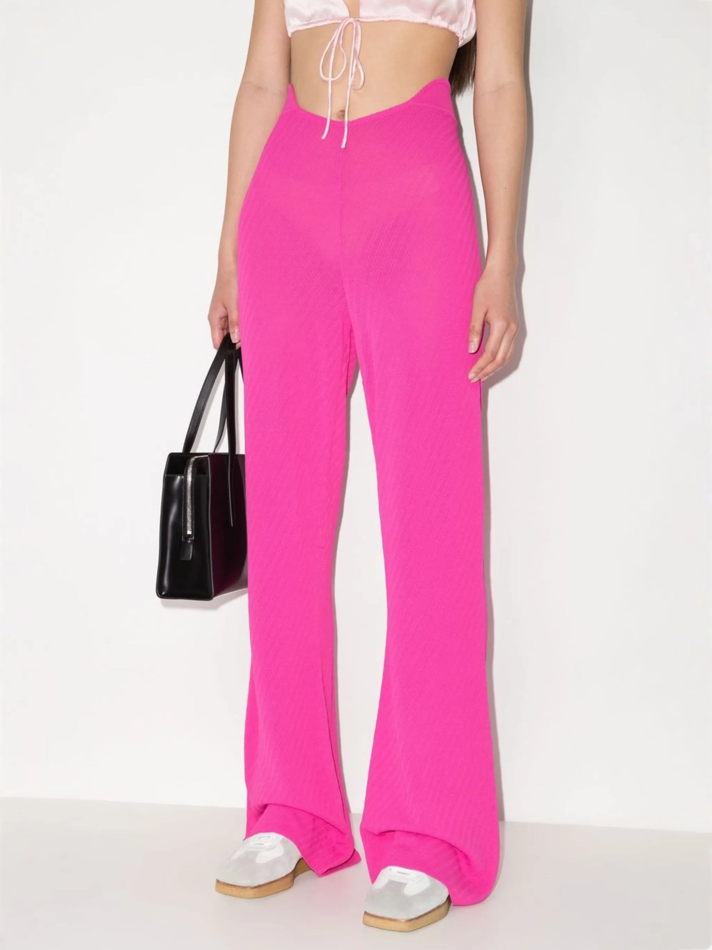 Heather knitted flared trousers