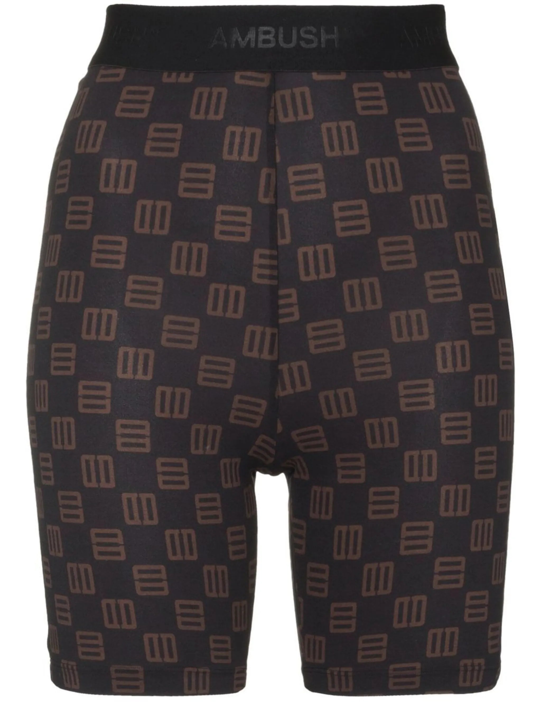 monogram-print high-waist cycling shorts