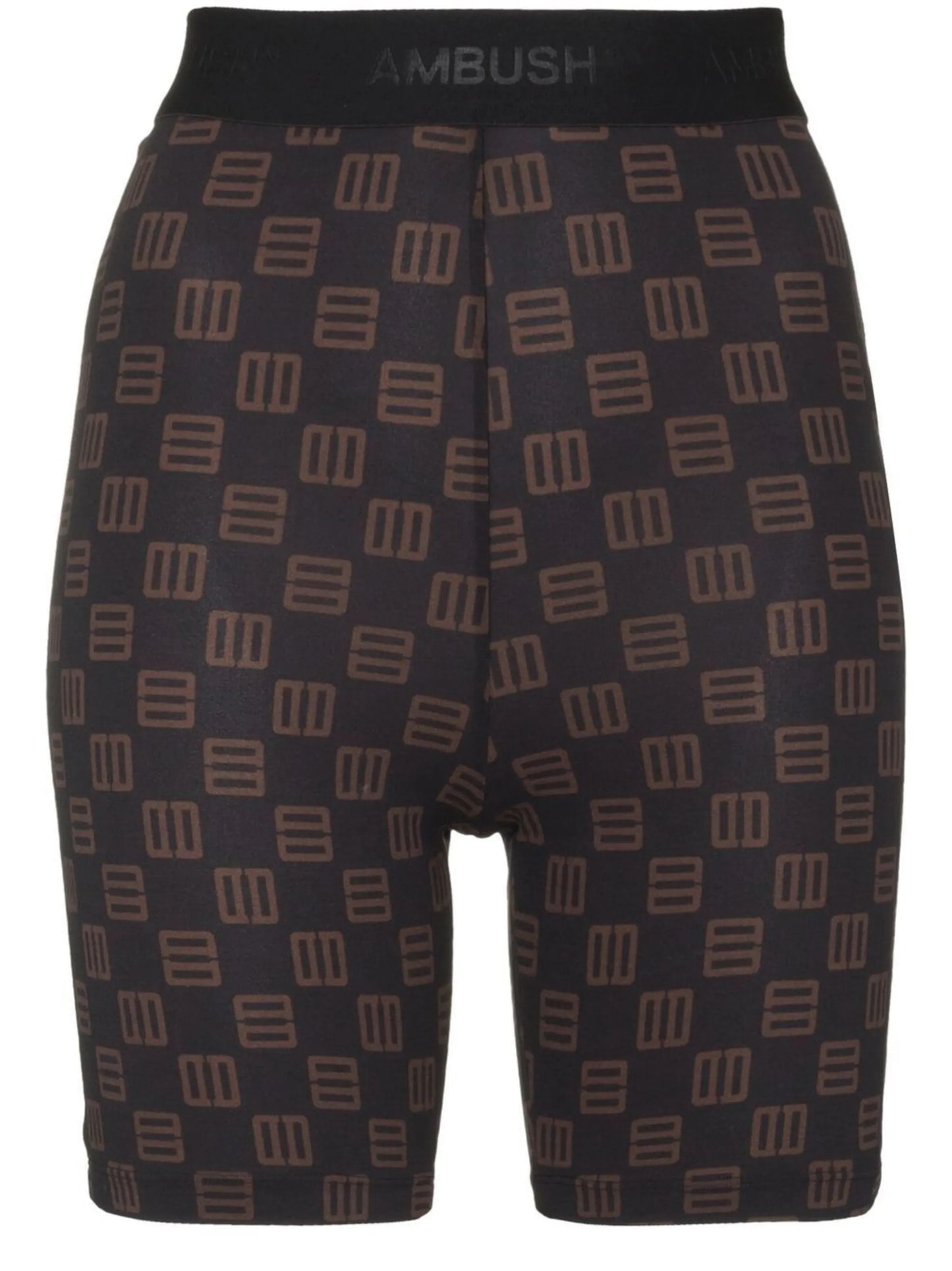 monogram-print high-waist cycling shorts