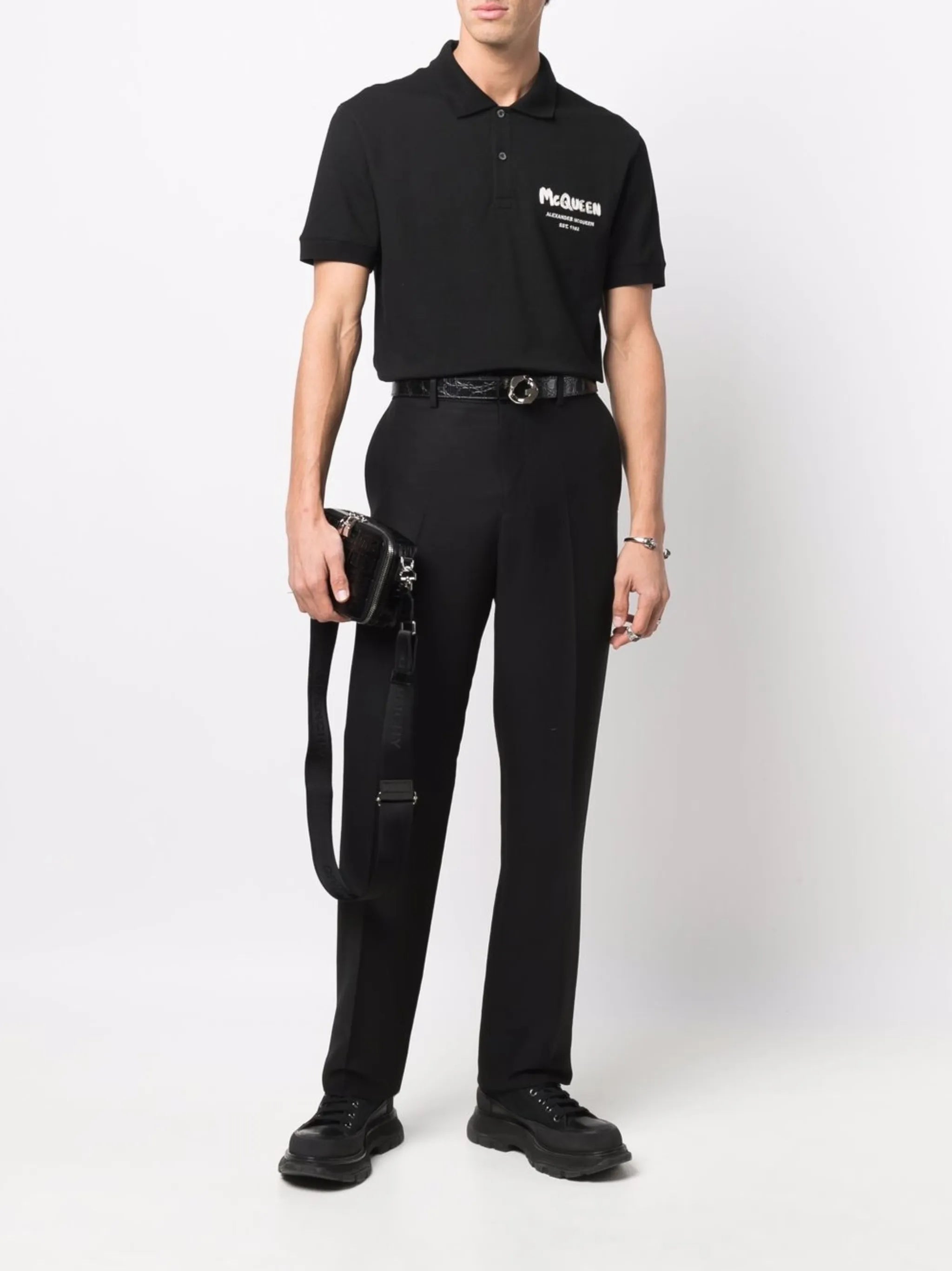 graffiti-logo polo shirt