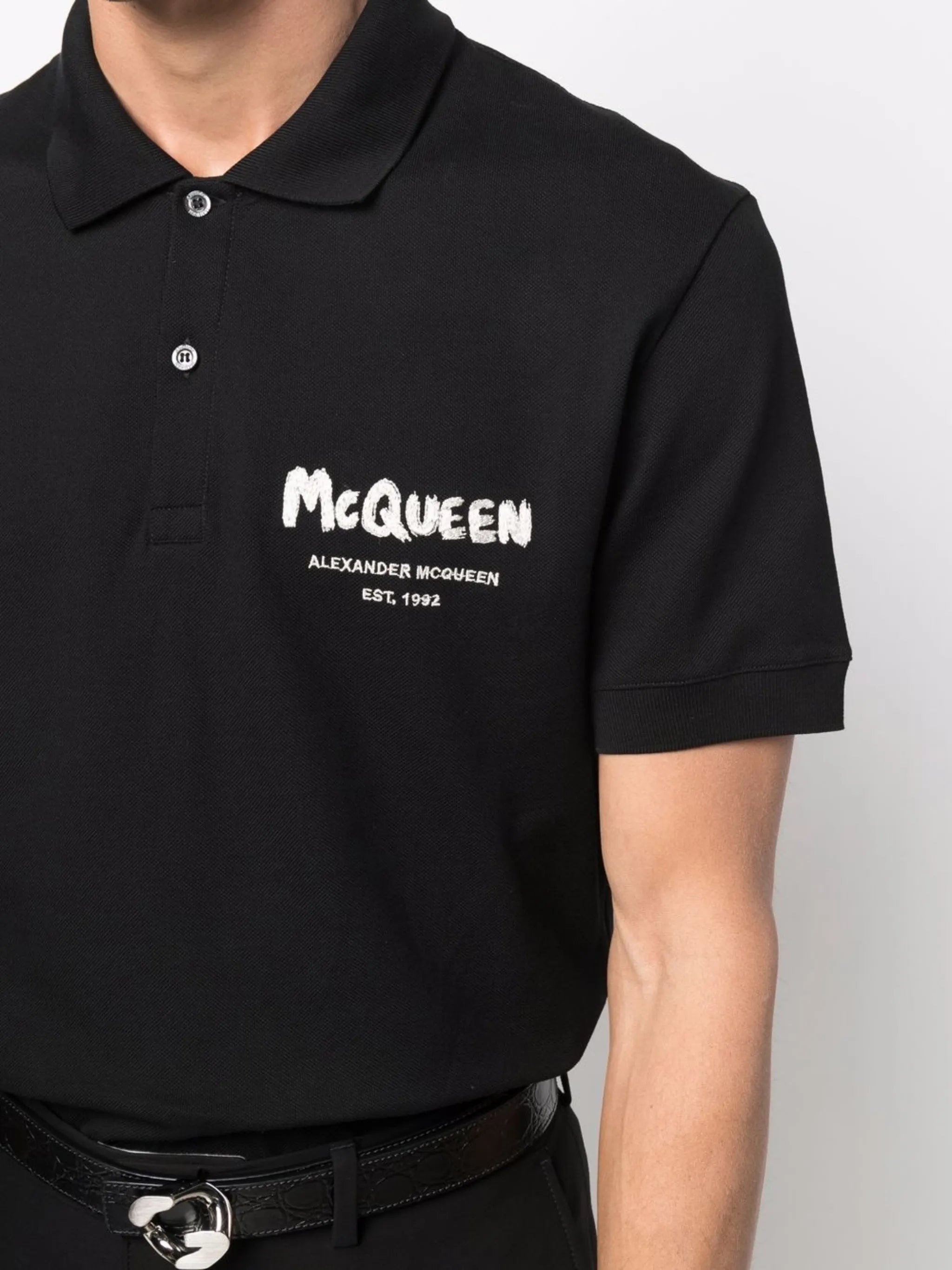 graffiti-logo polo shirt