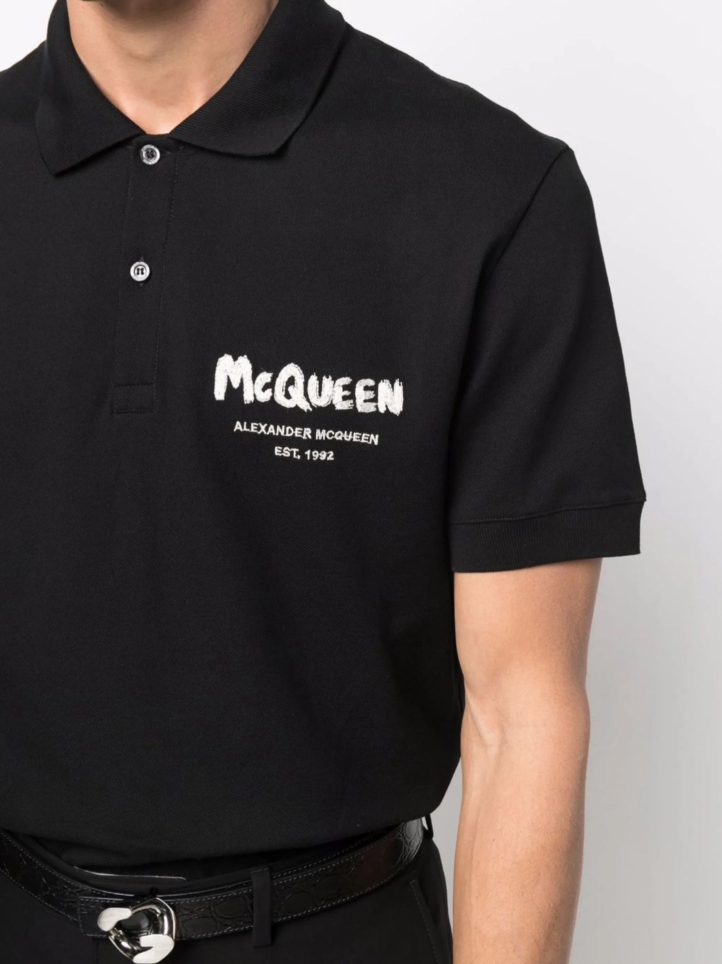 graffiti-logo polo shirt