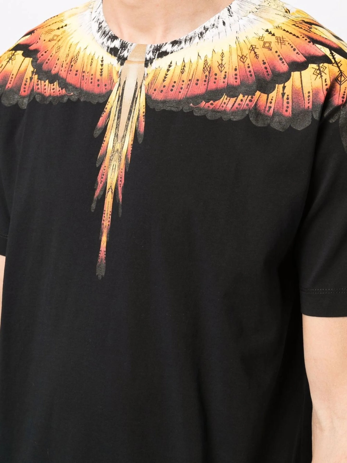 Solfolk Wings-print cotton T-shirt