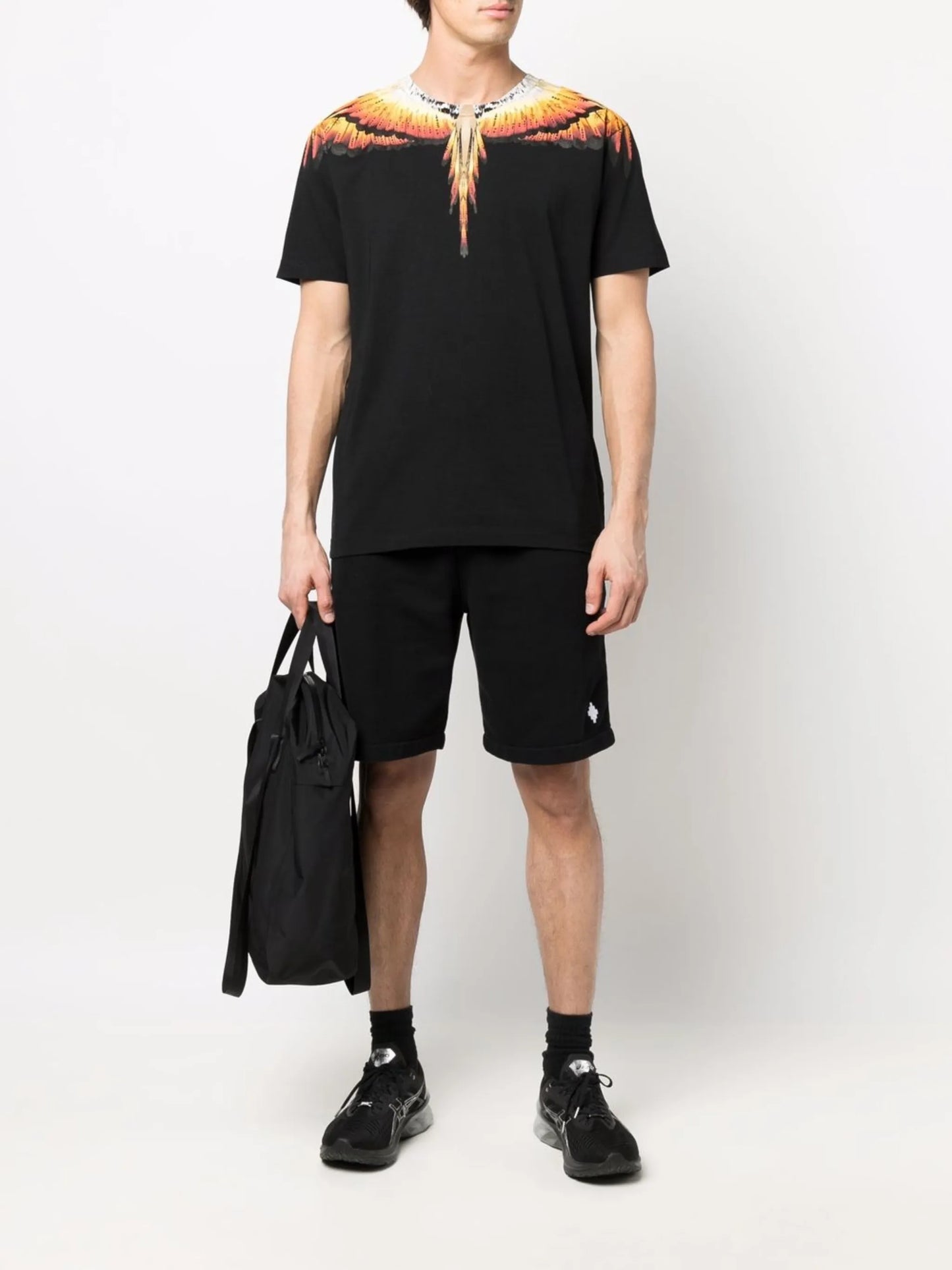 Solfolk Wings-print cotton T-shirt