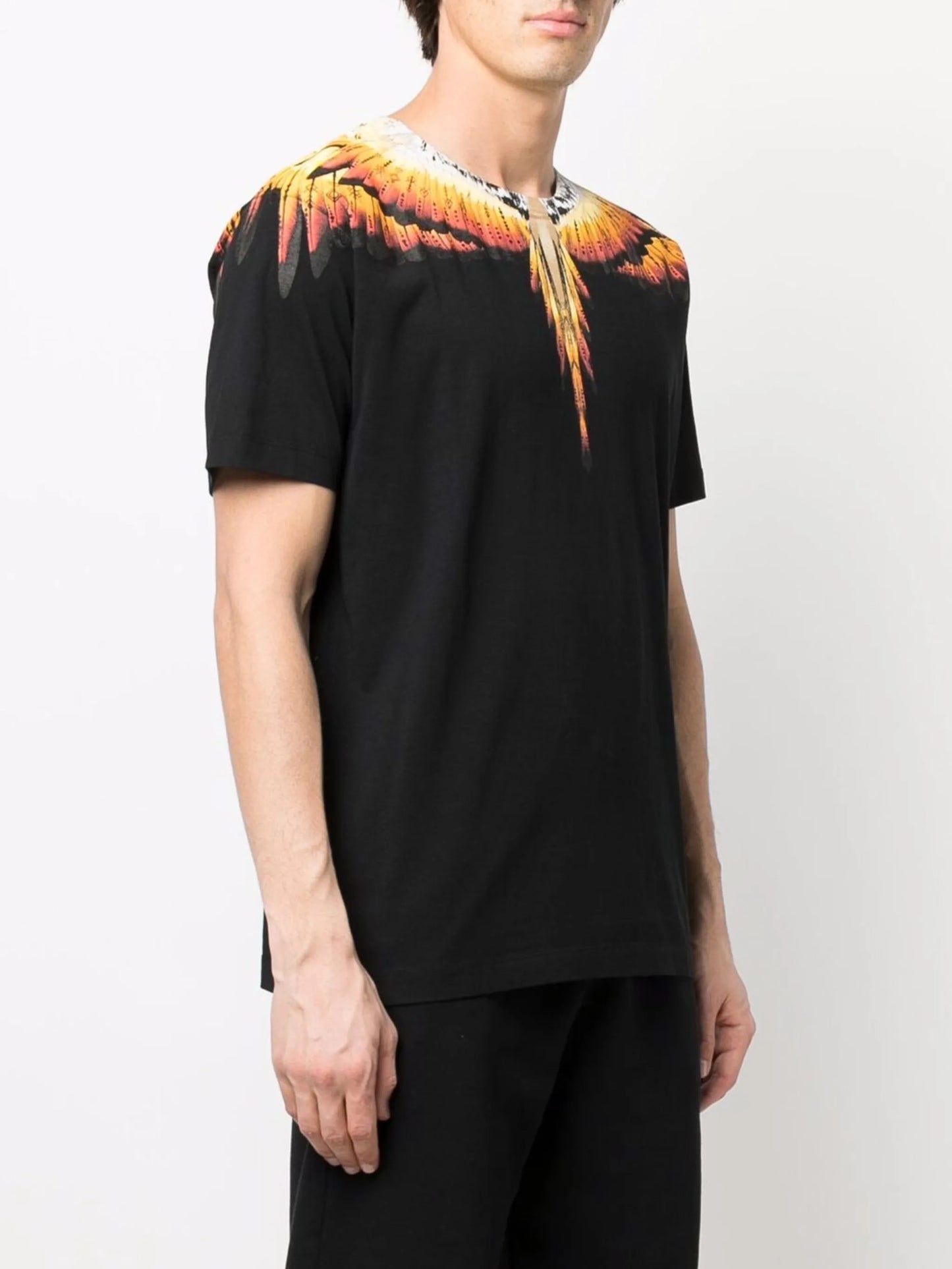Solfolk Wings-print cotton T-shirt