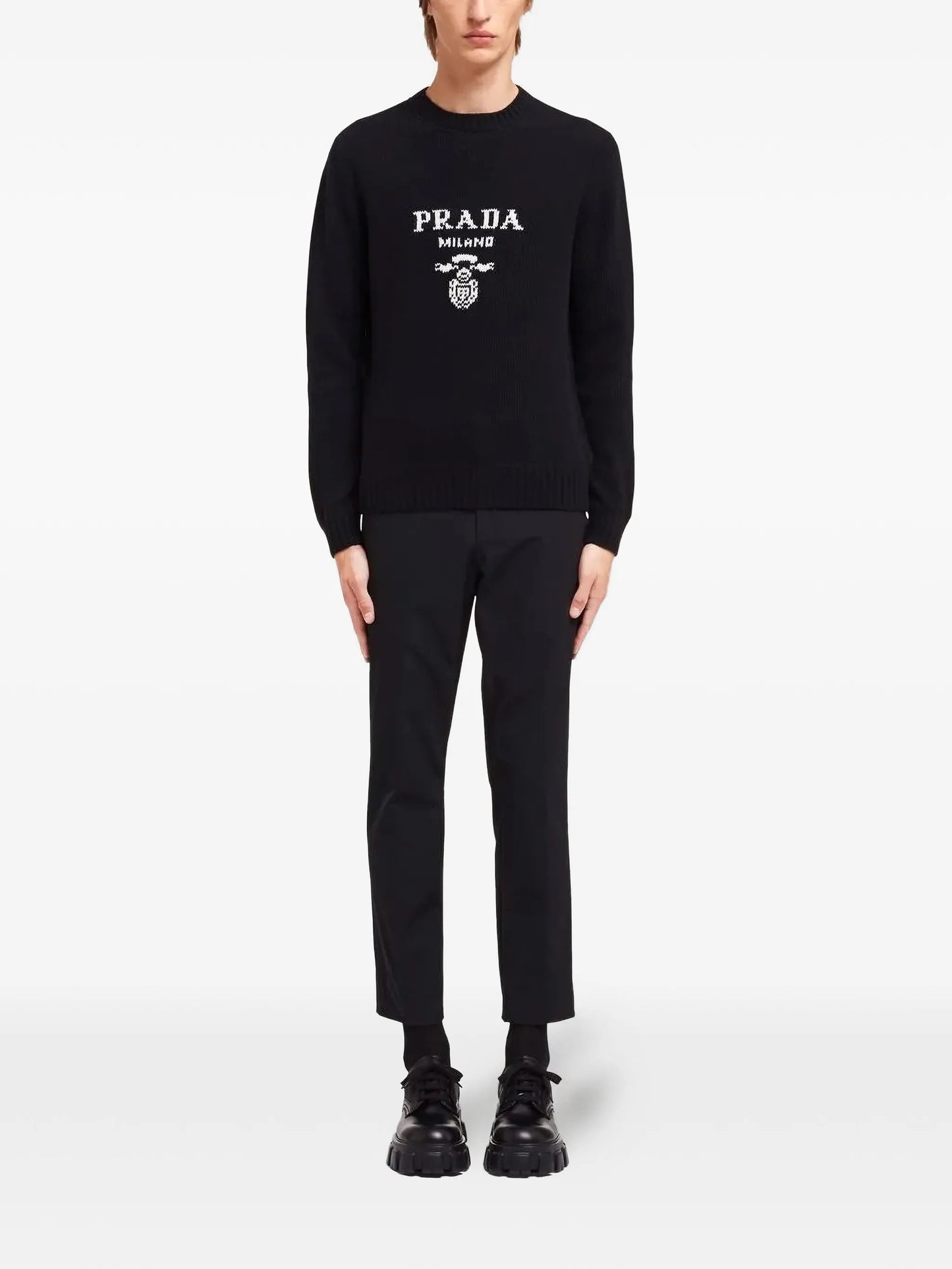 logo intarsia wool-cashmere sweater
