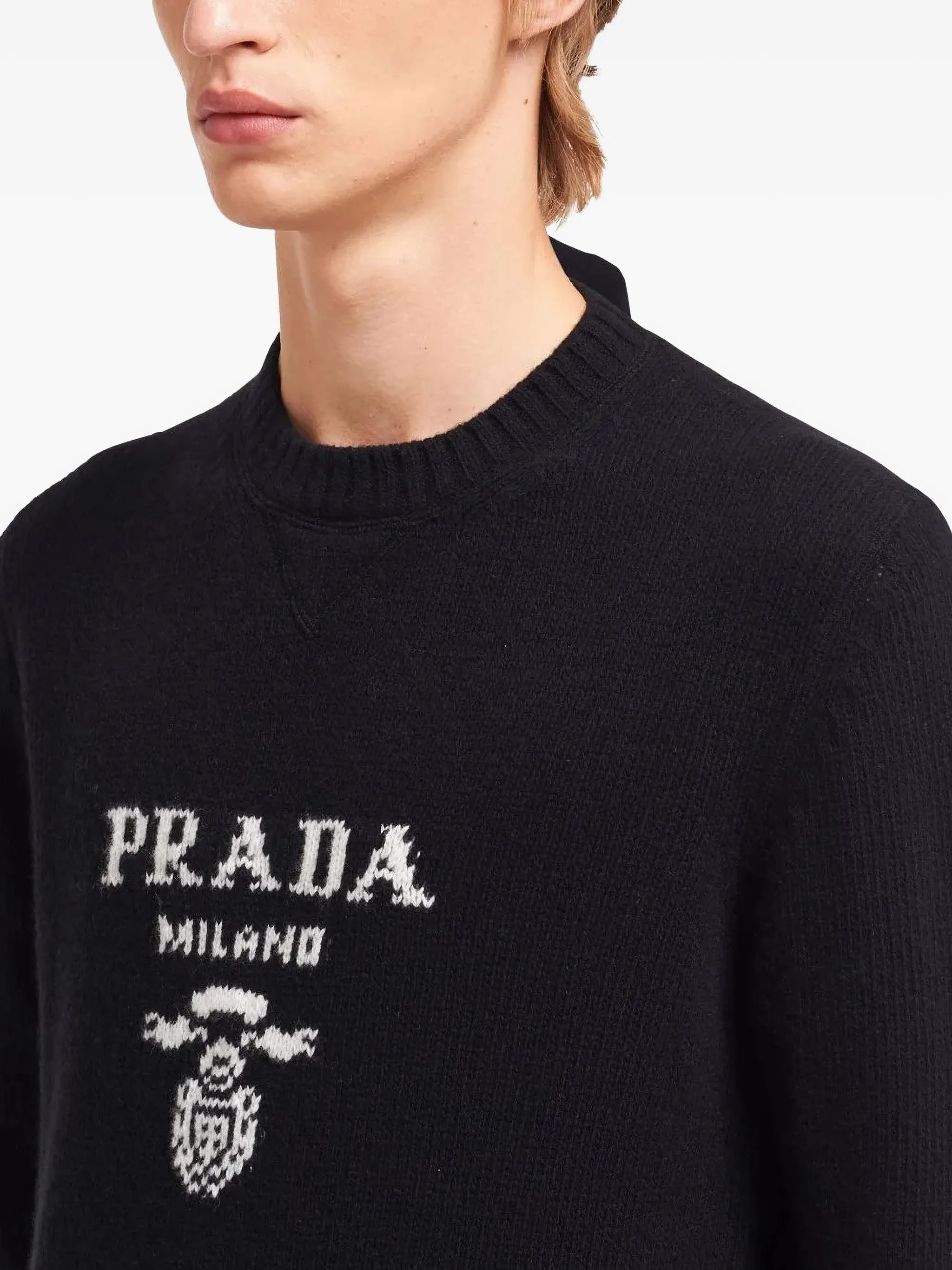 logo intarsia wool-cashmere sweater