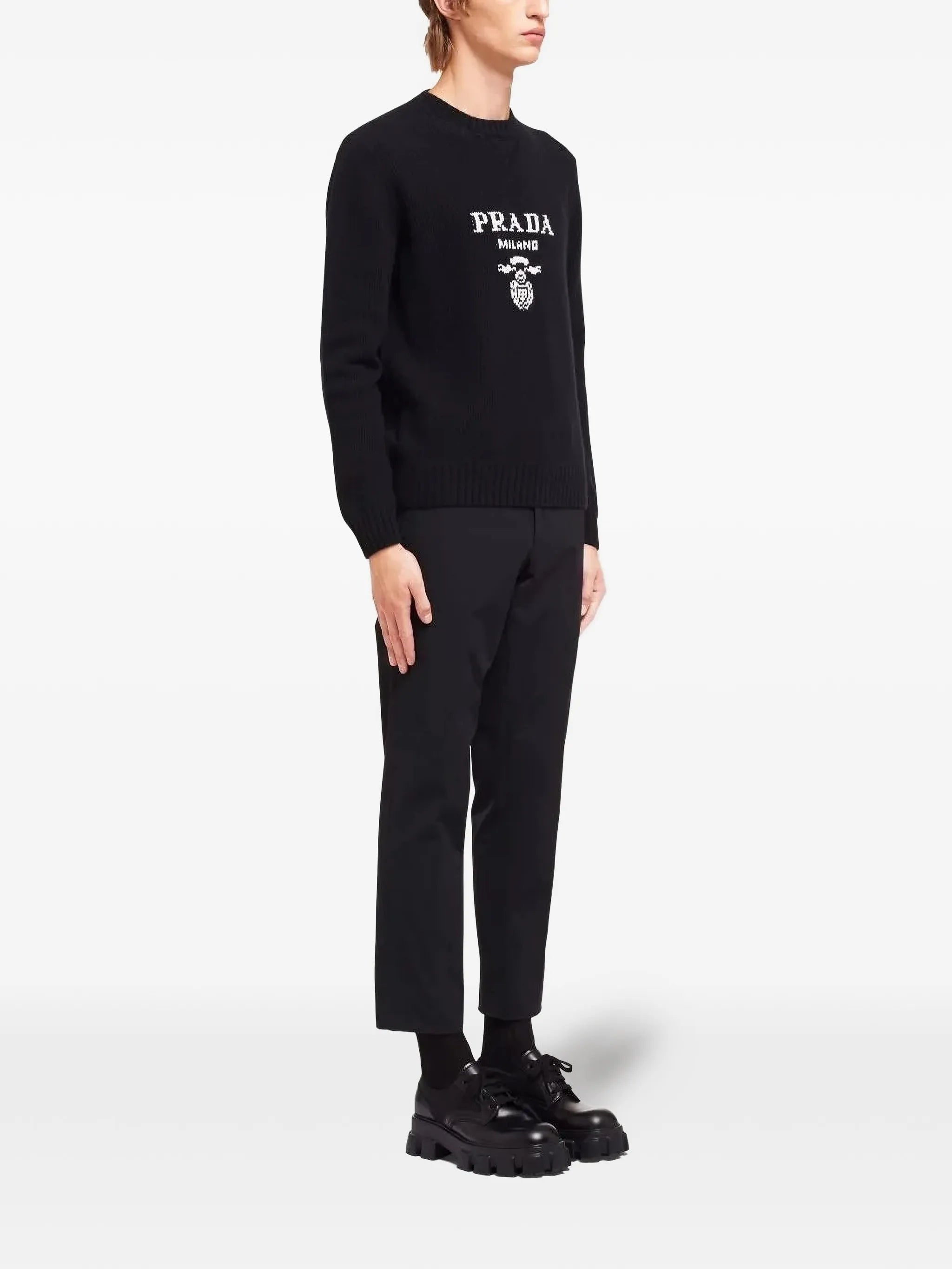 logo intarsia wool-cashmere sweater