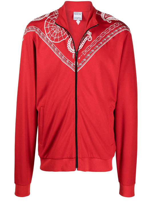 Bandana-print track jacket