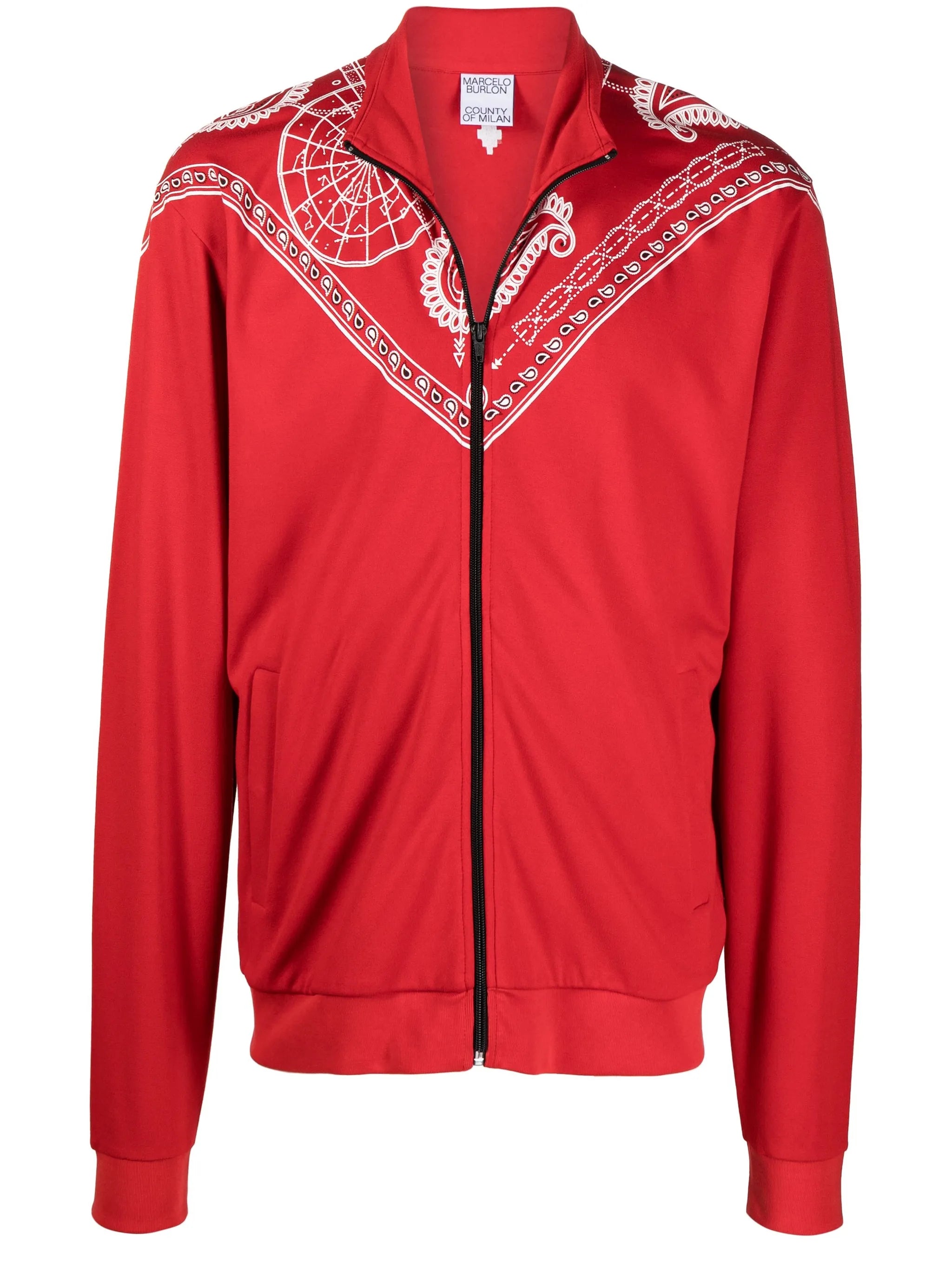 Bandana-print track jacket