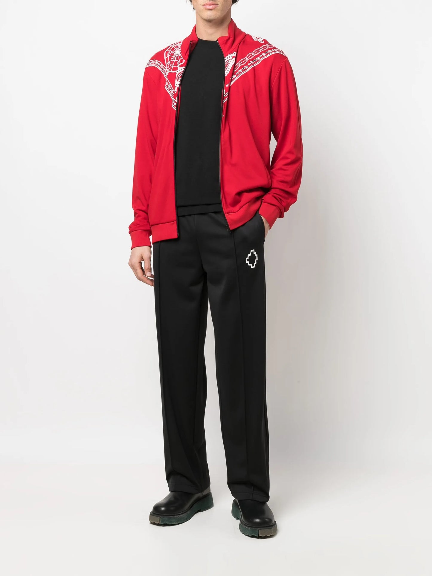 Bandana-print track jacket