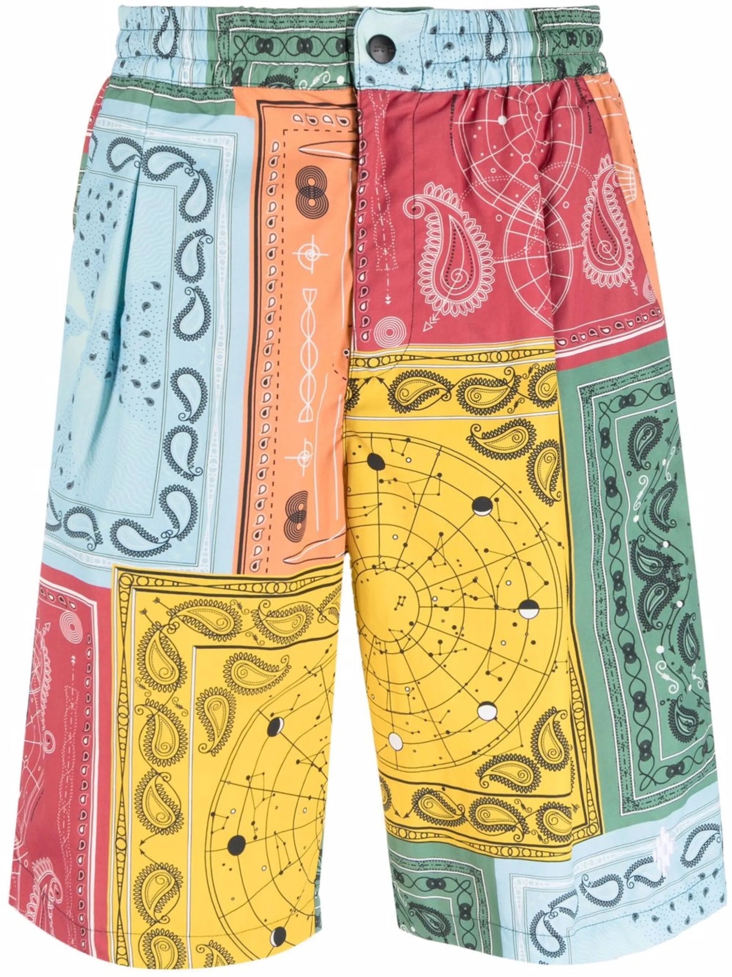 bandana patchwork shorts