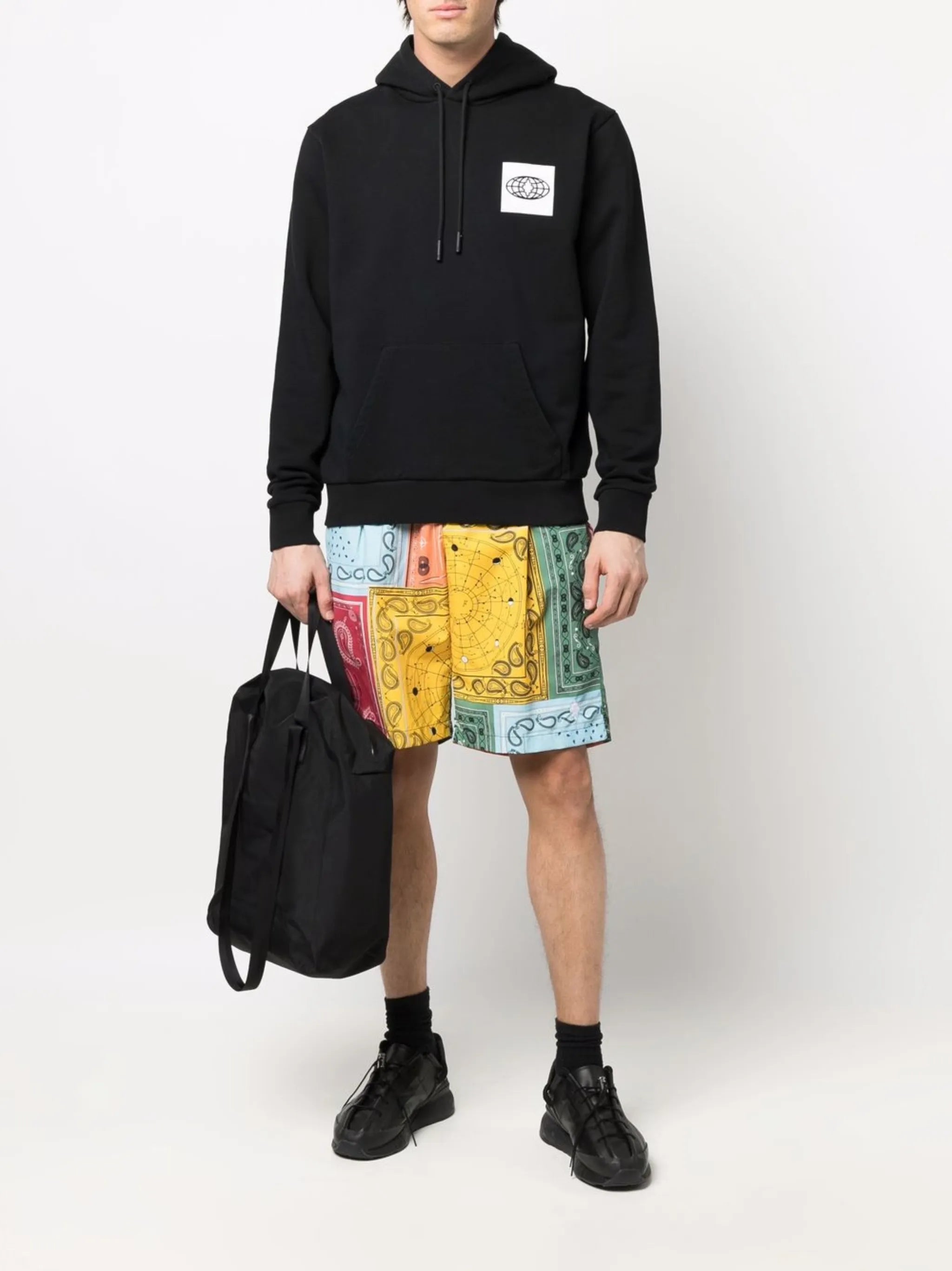bandana patchwork shorts