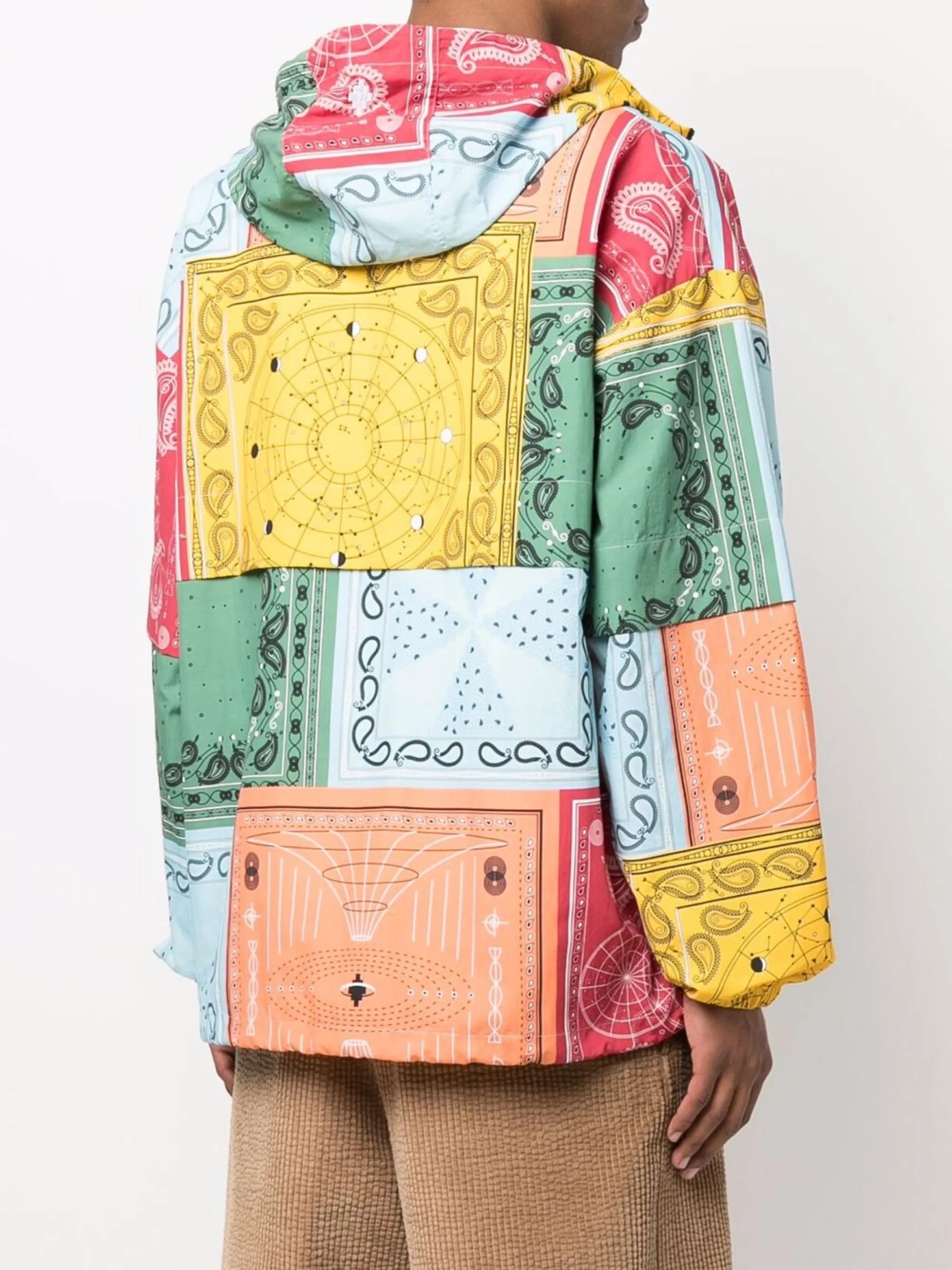bandana-print hooded jacket