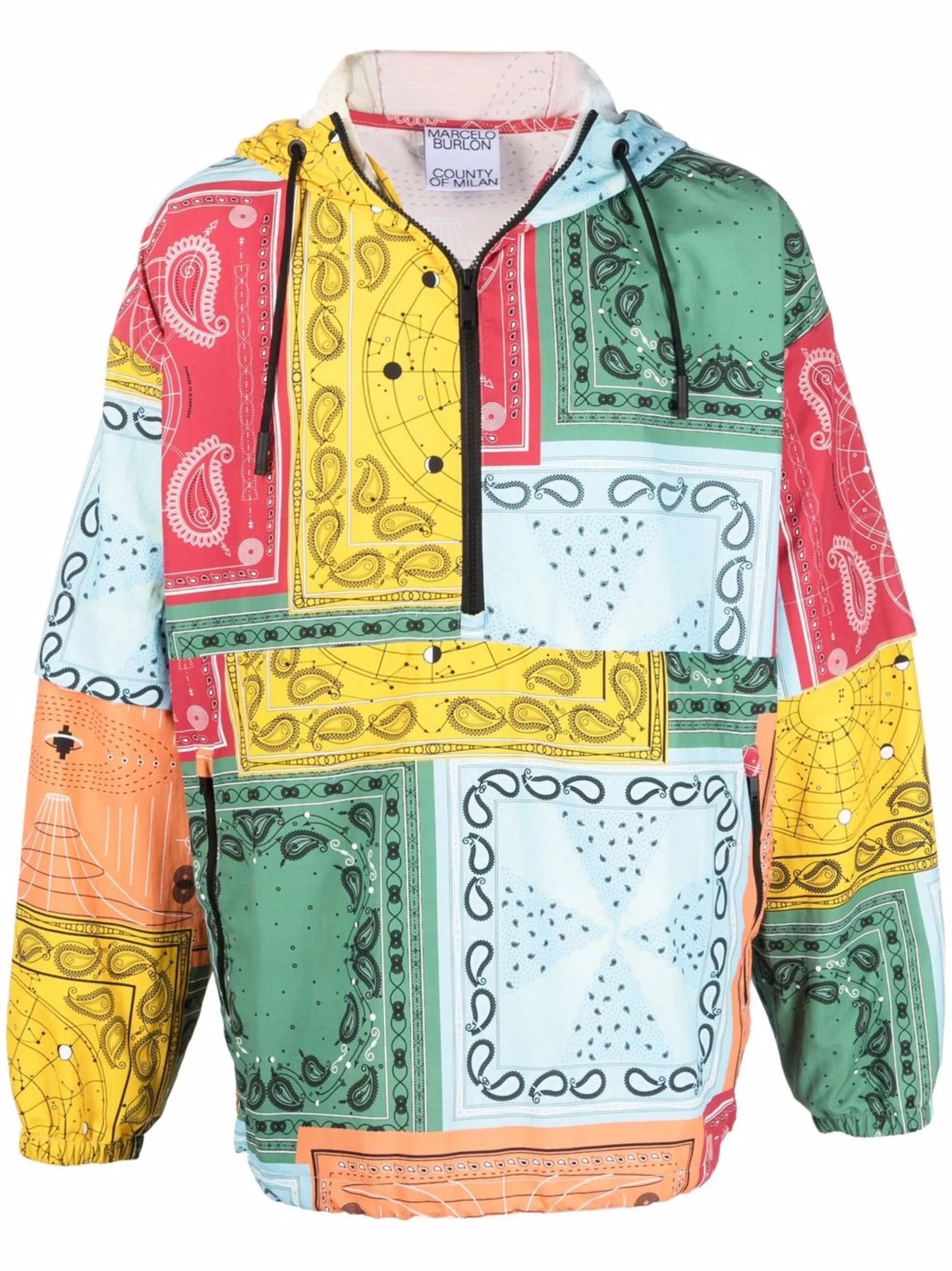 bandana-print hooded jacket