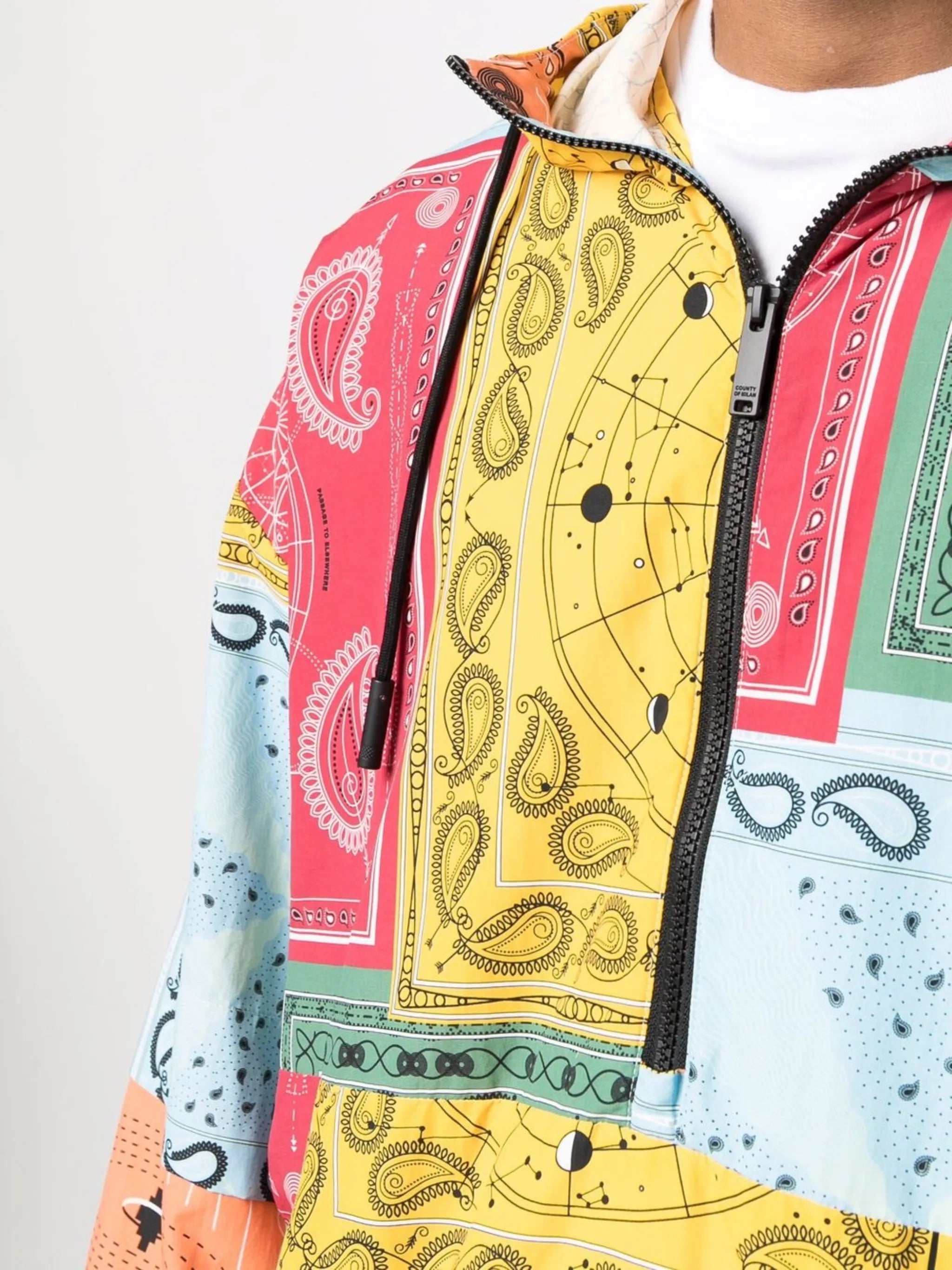 bandana-print hooded jacket