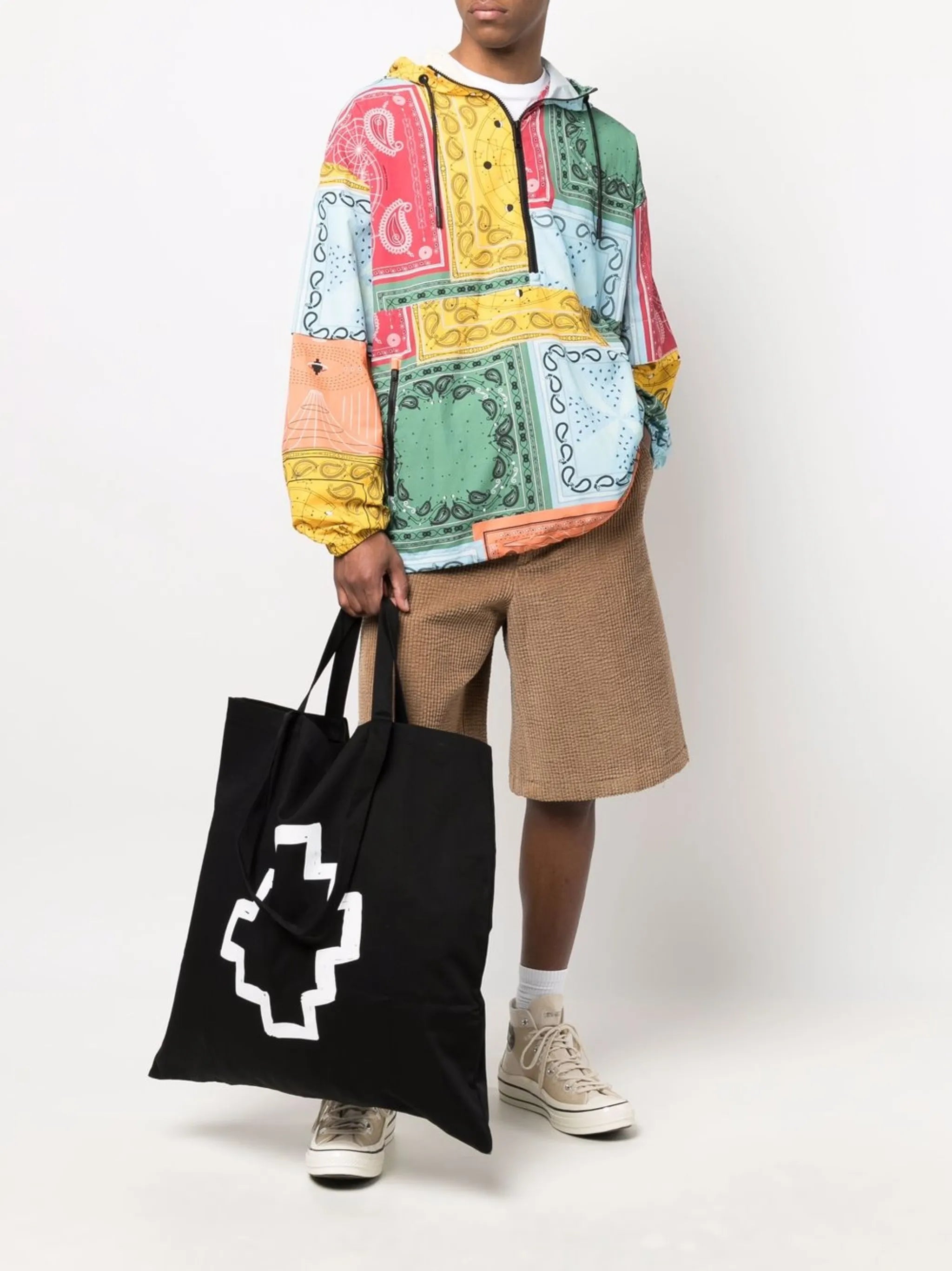 bandana-print hooded jacket