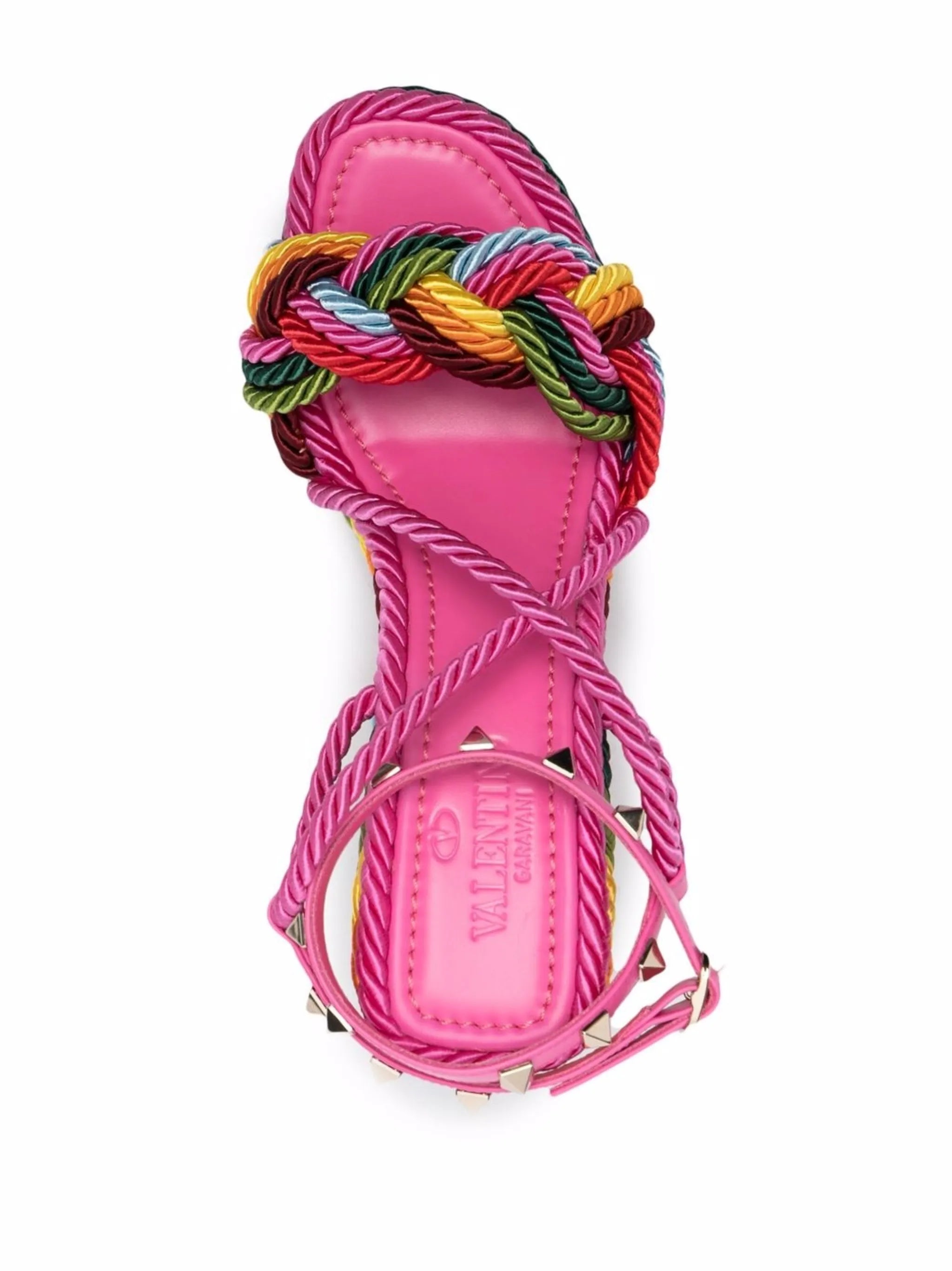 colour-block wedge sandals