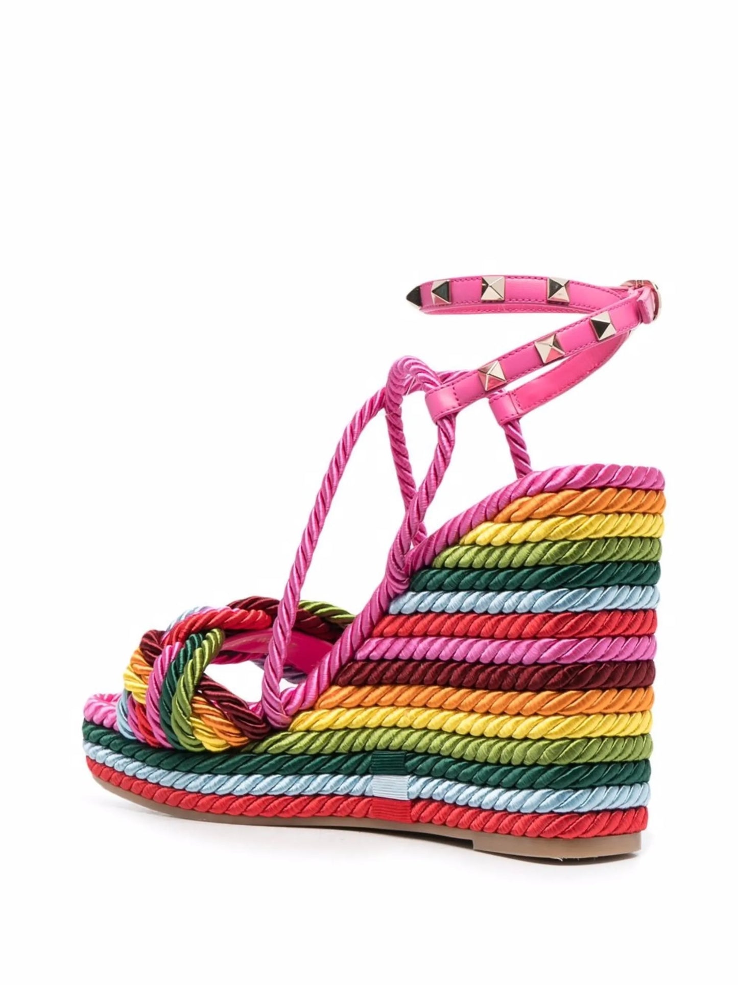 colour-block wedge sandals