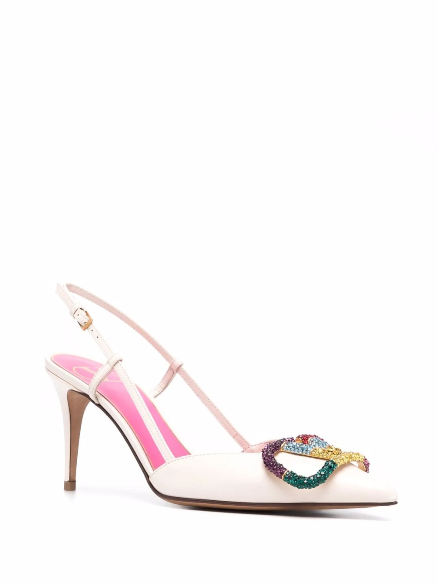crystal-embellished VLogo pumps
