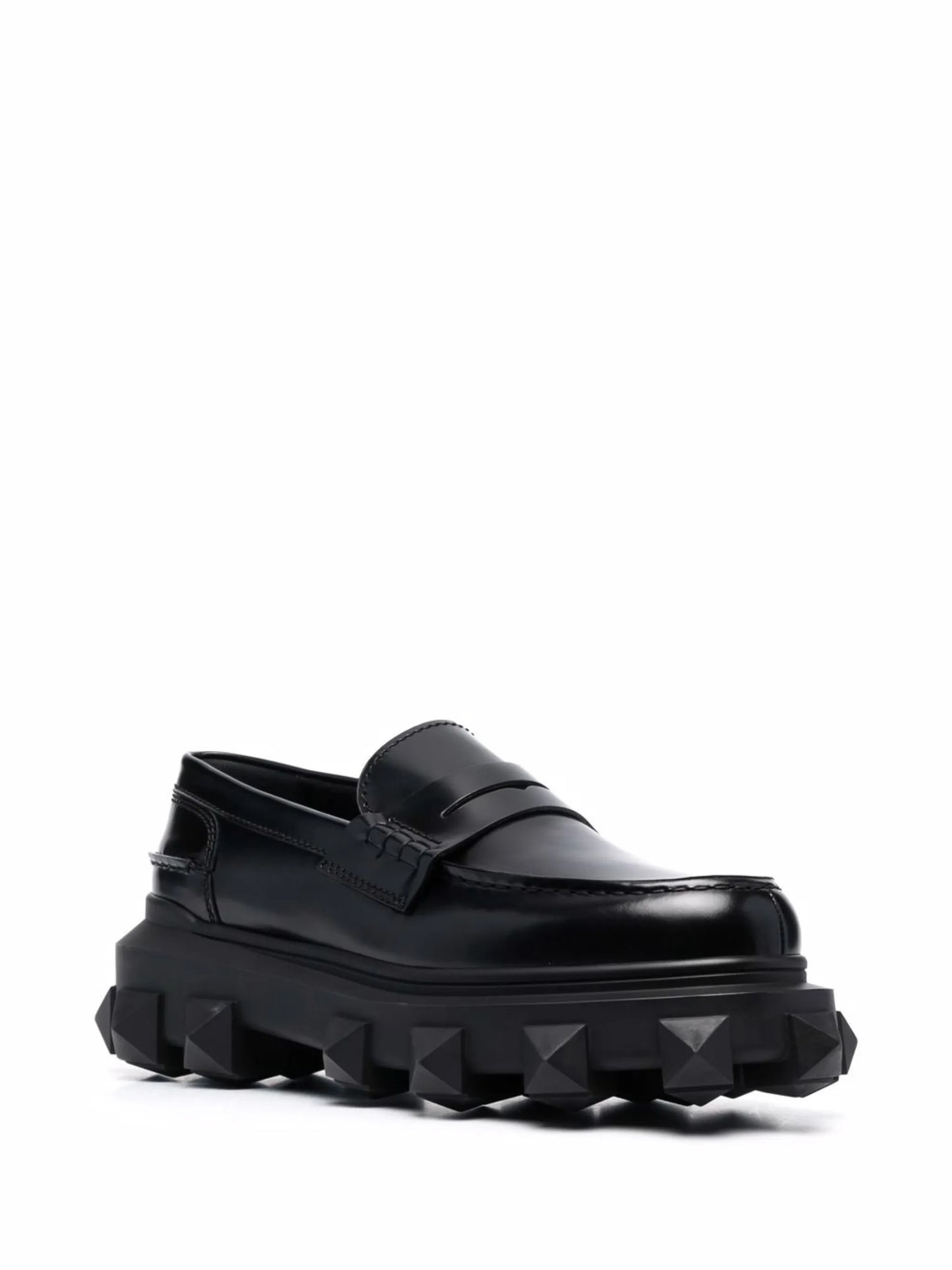 Trackstud leather loafers