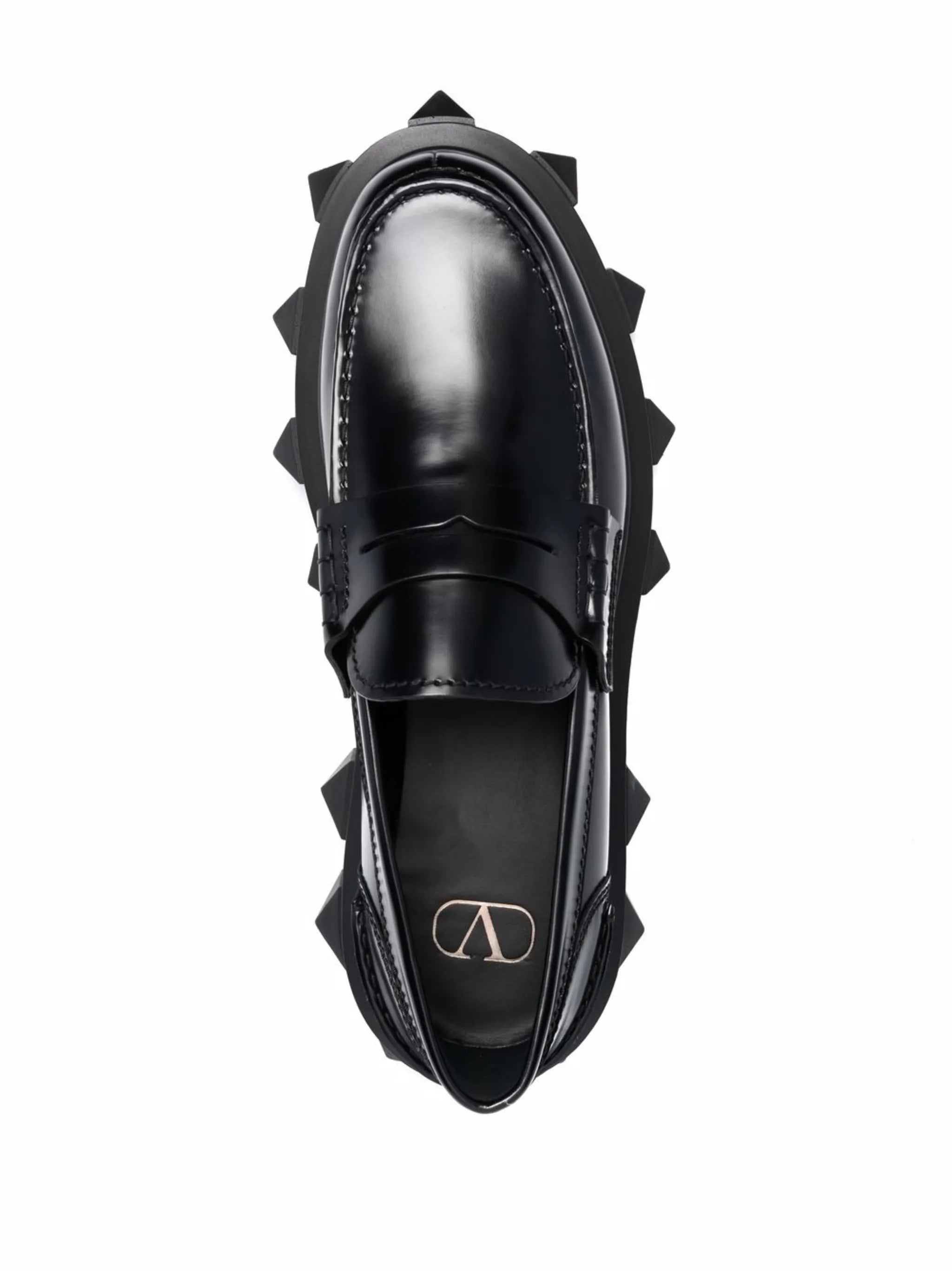 Trackstud leather loafers