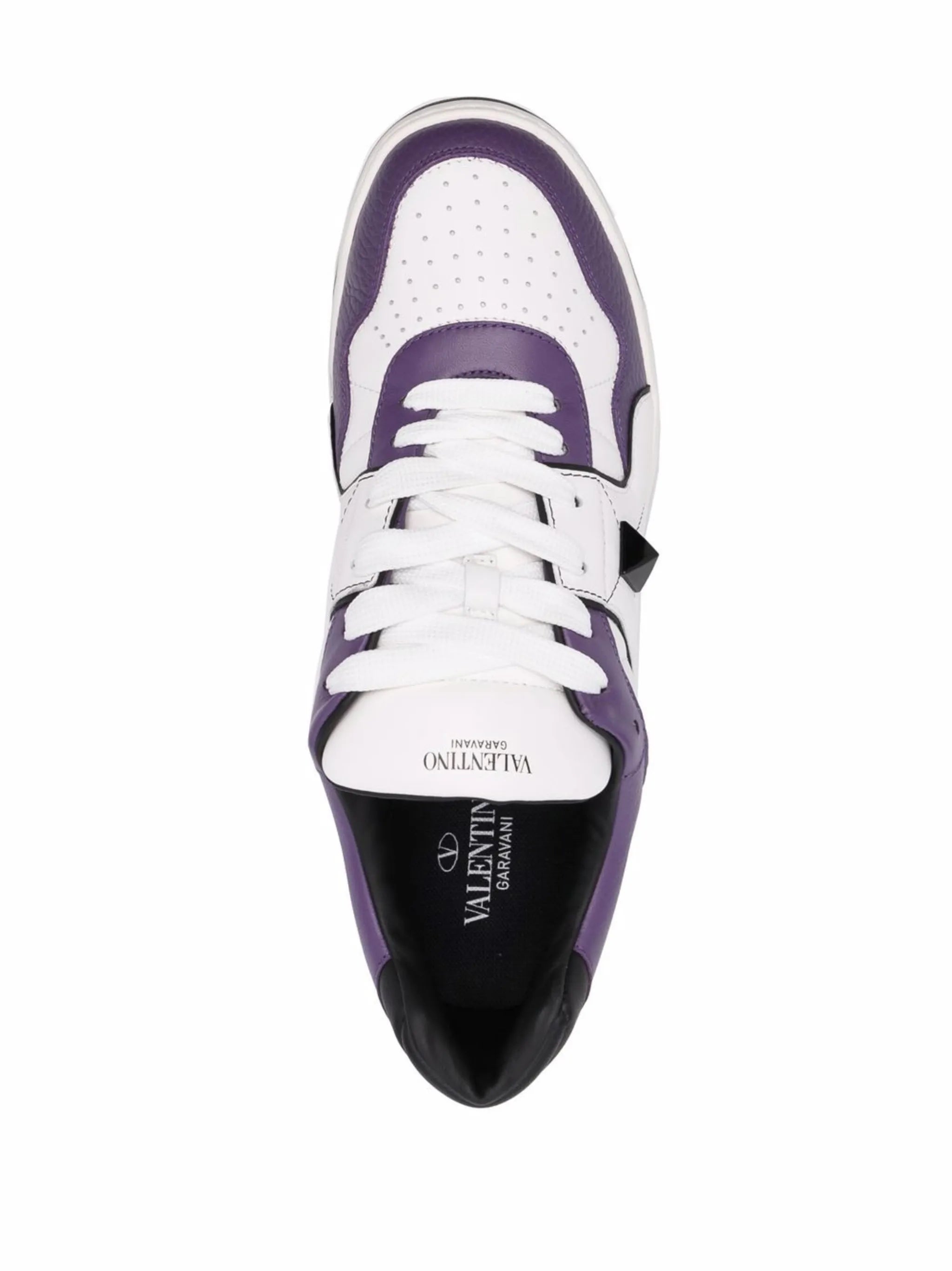logo print perforated trainers