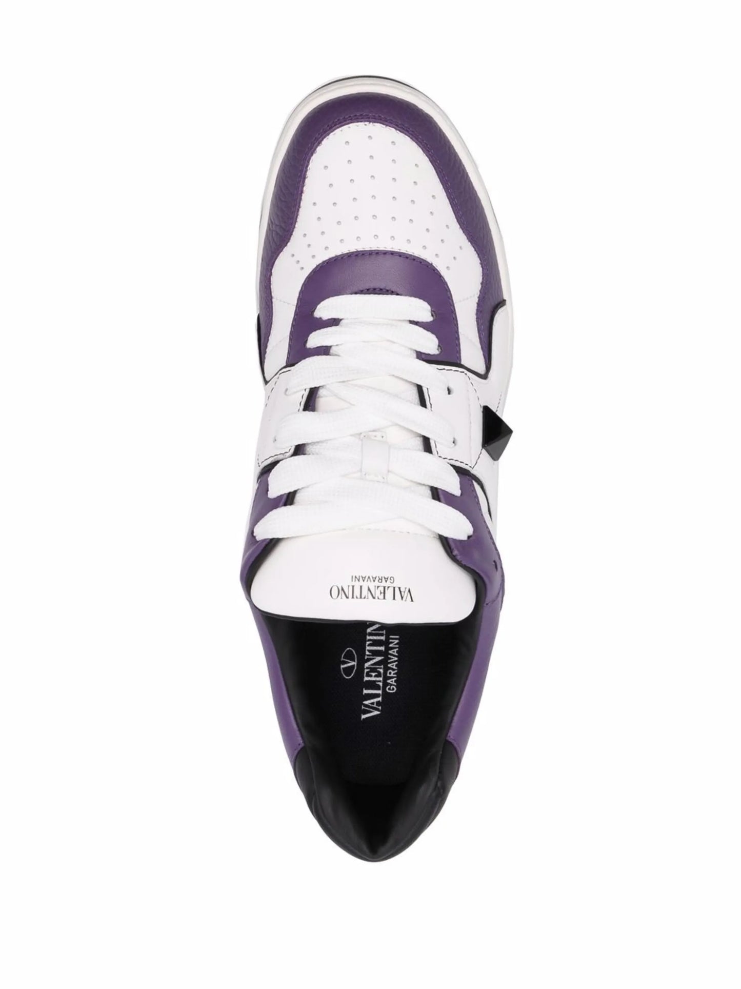 logo print perforated trainers