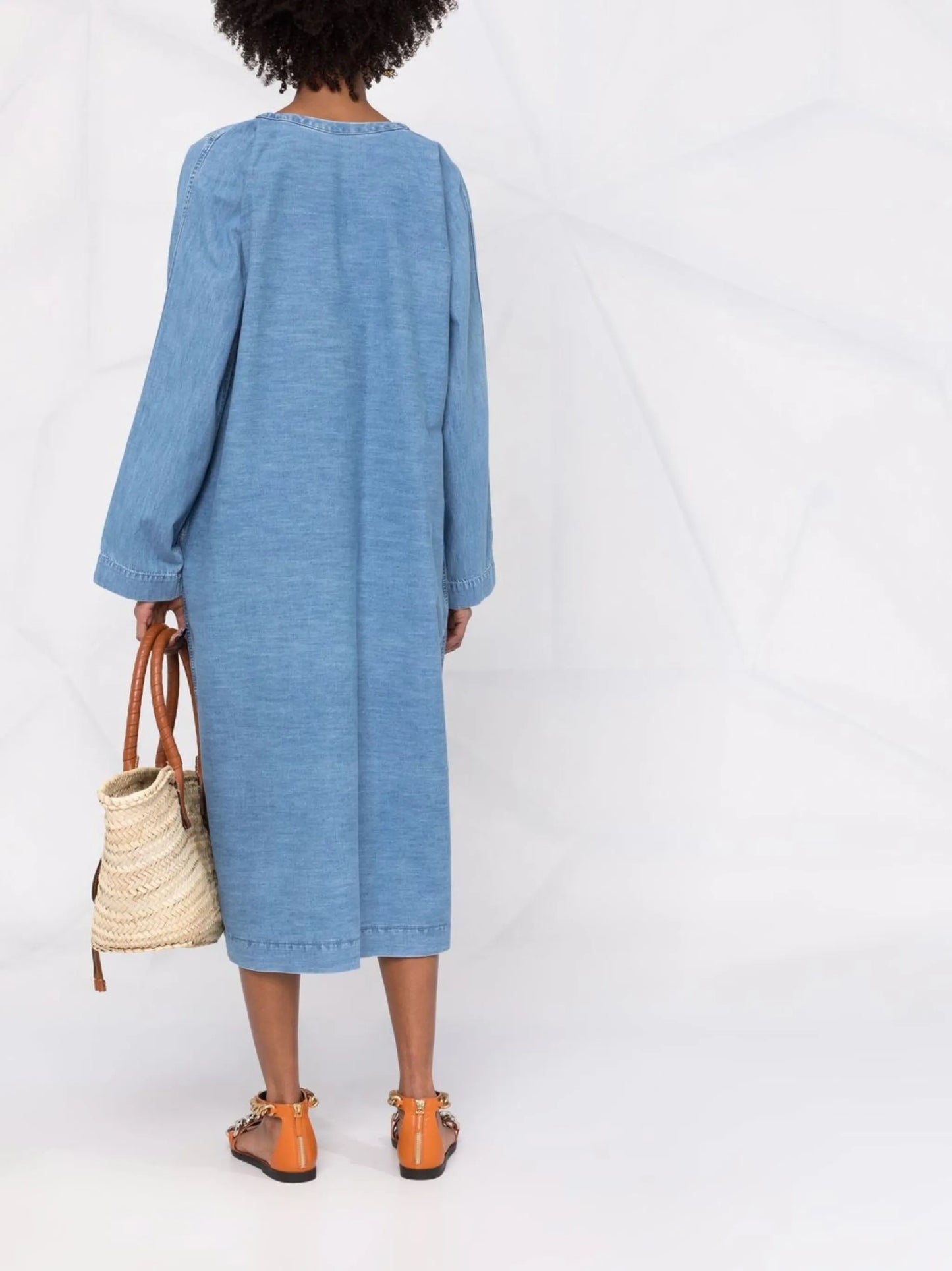 denim tunic-style dress