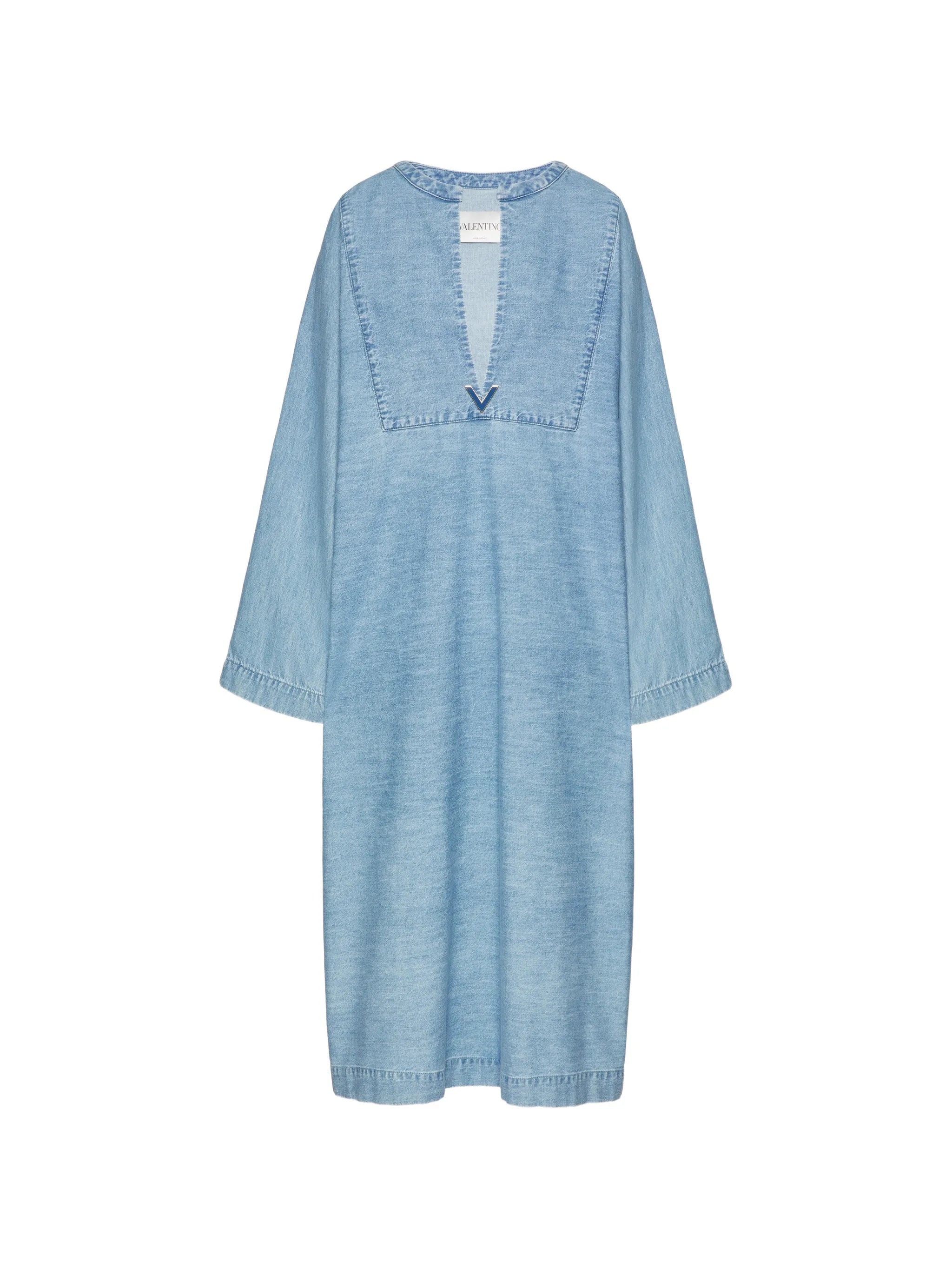 denim tunic-style dress