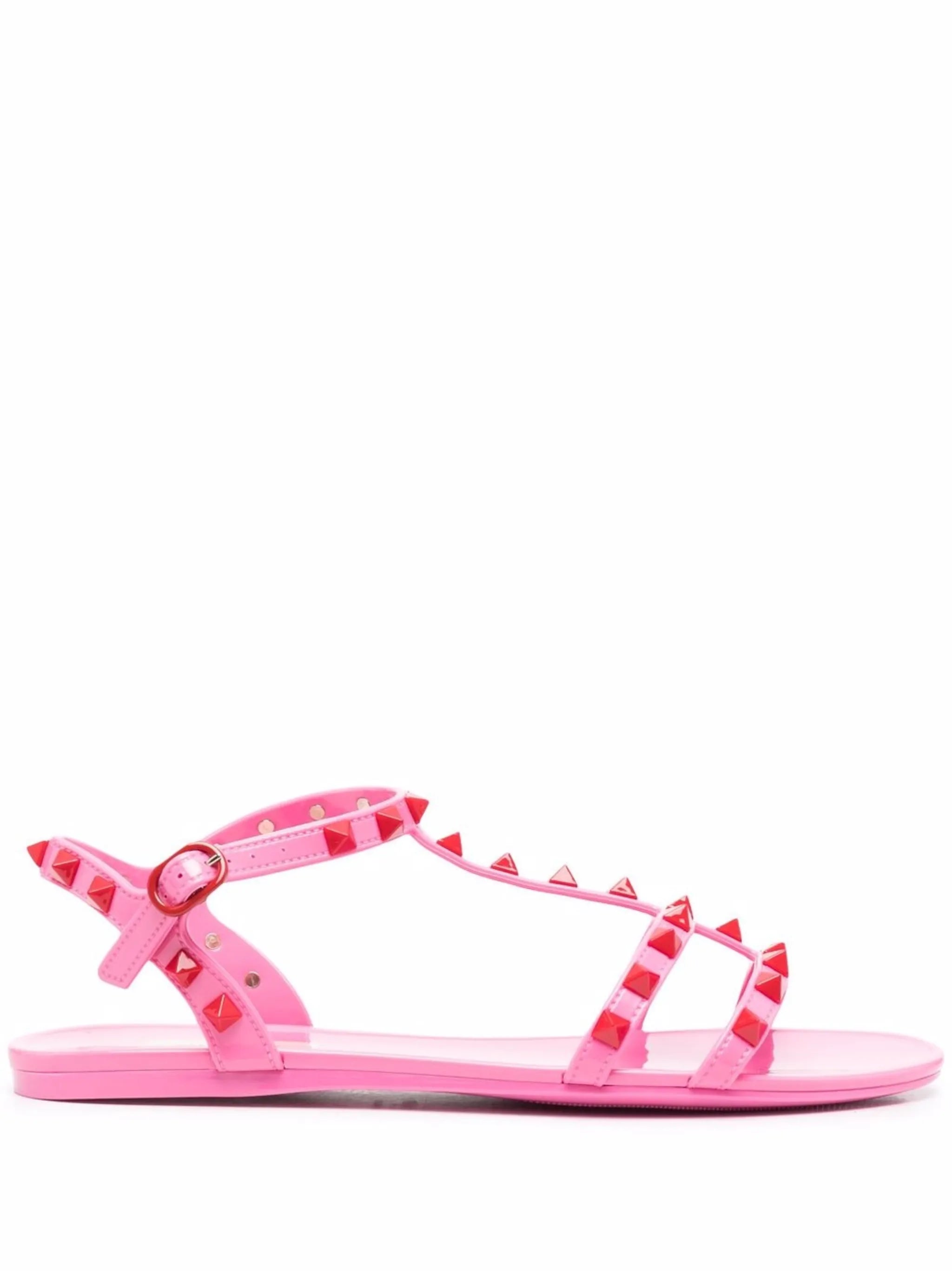 Rockstud cage flat sandals