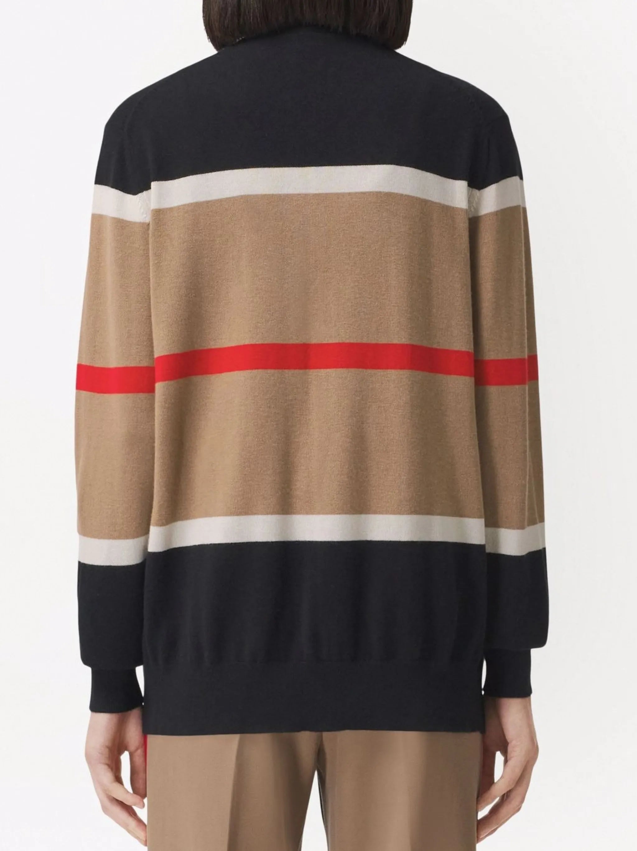 Icon stripe knitted cardigan