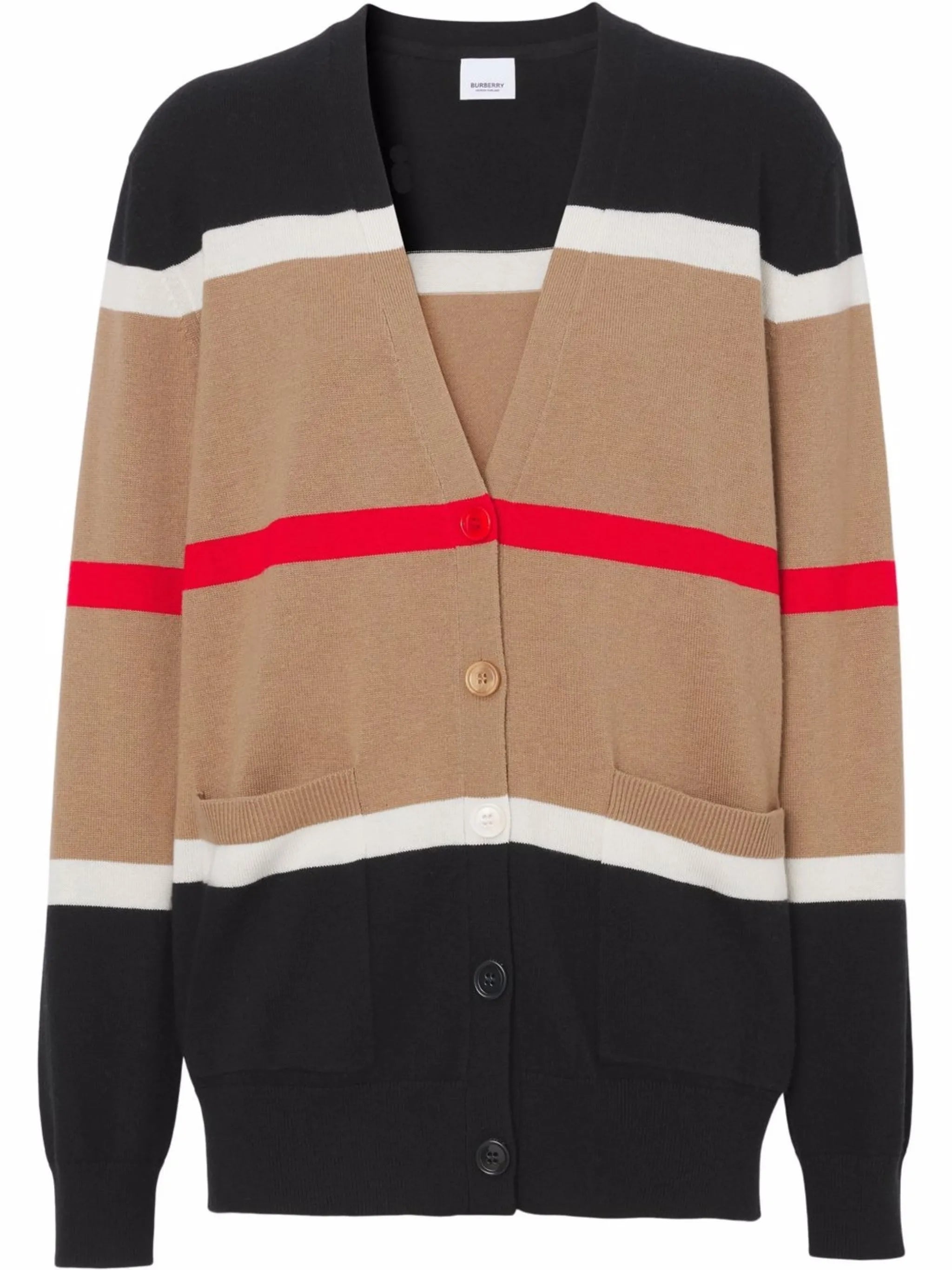 Icon stripe knitted cardigan