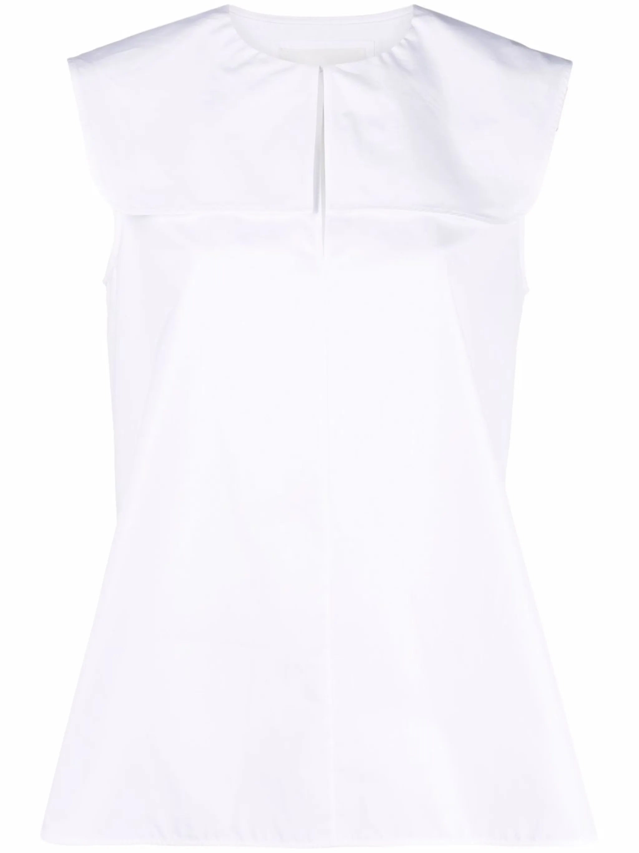 gout-closure sleeveless blouse