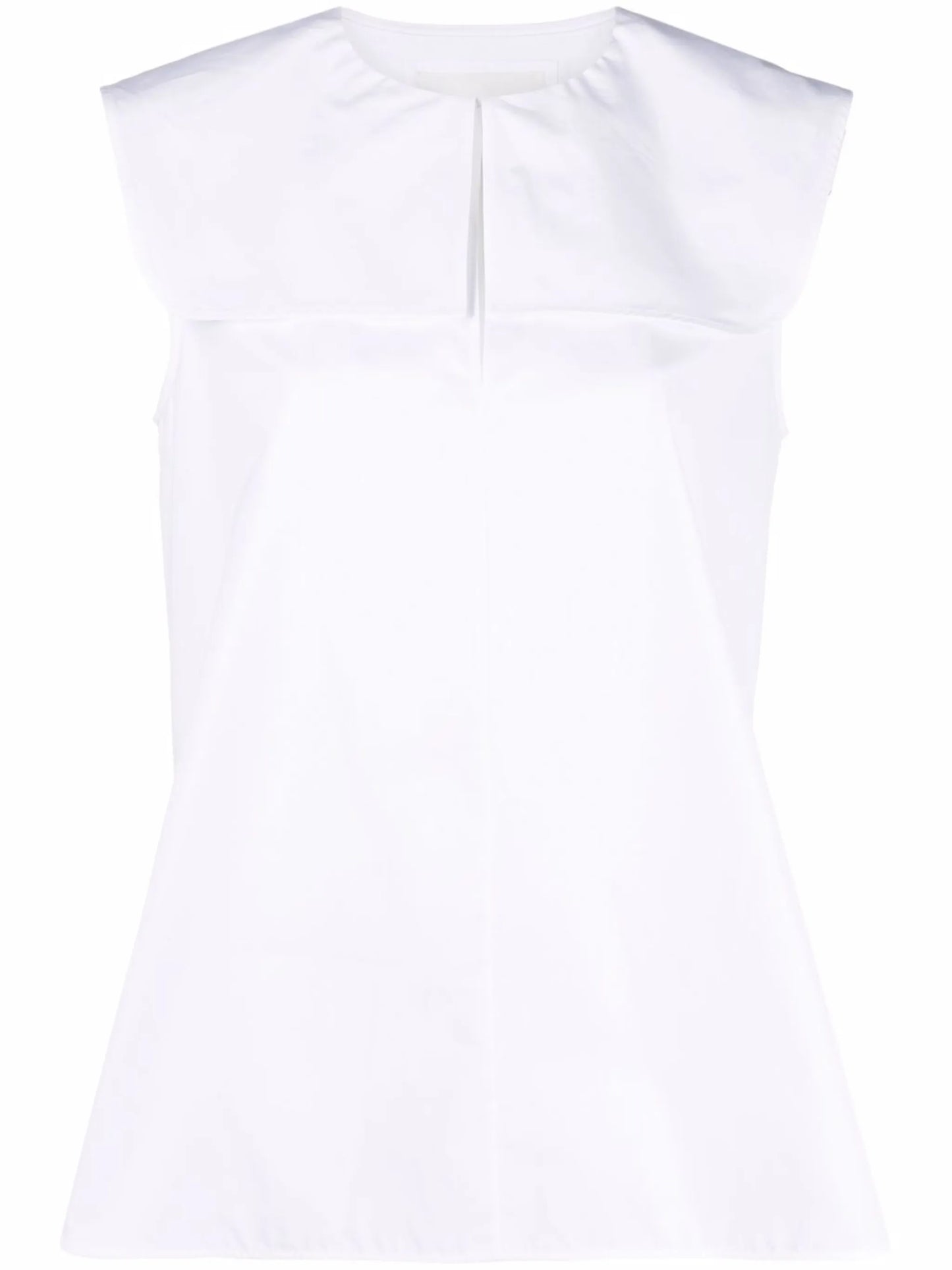 gout-closure sleeveless blouse