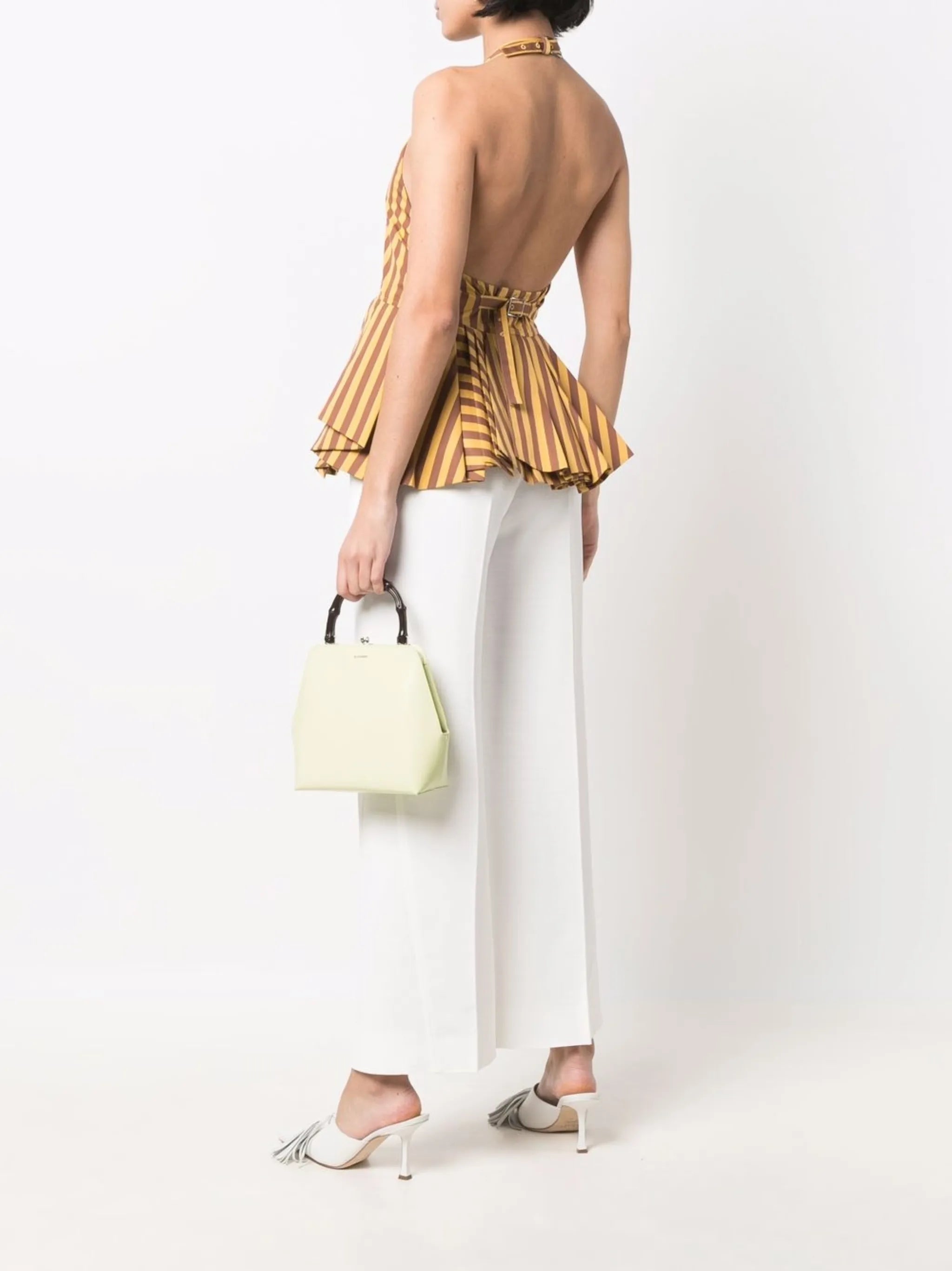 striped halterneck top