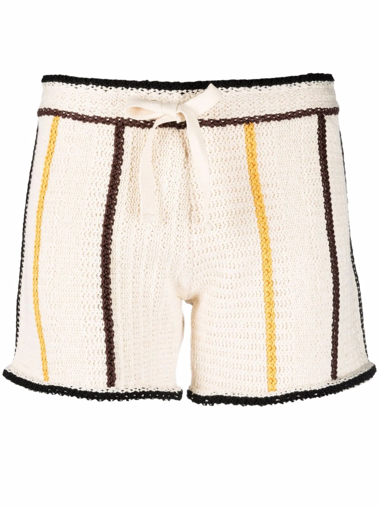 striped knitted shorts