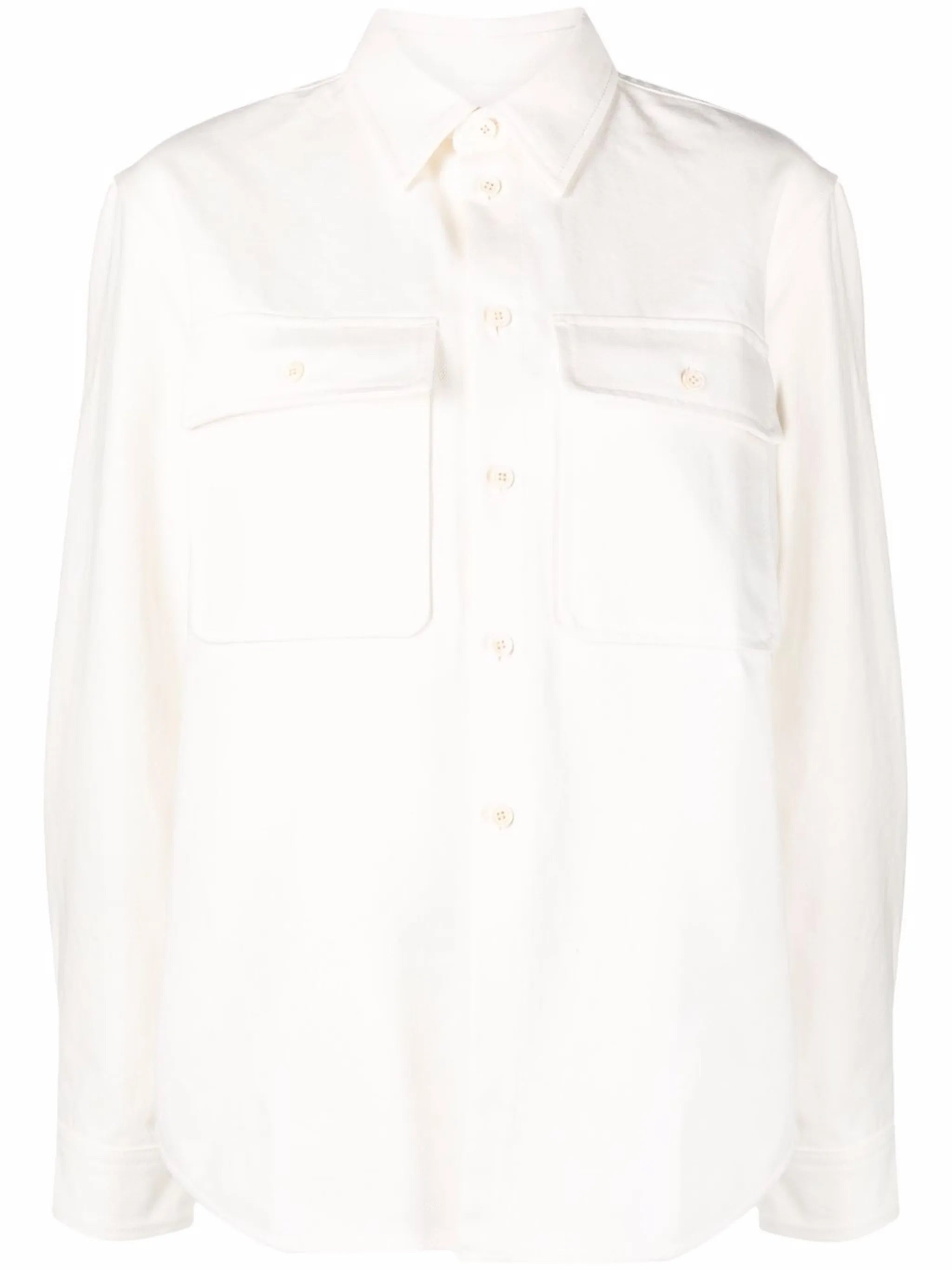 long-sleeve button-fastening jacket