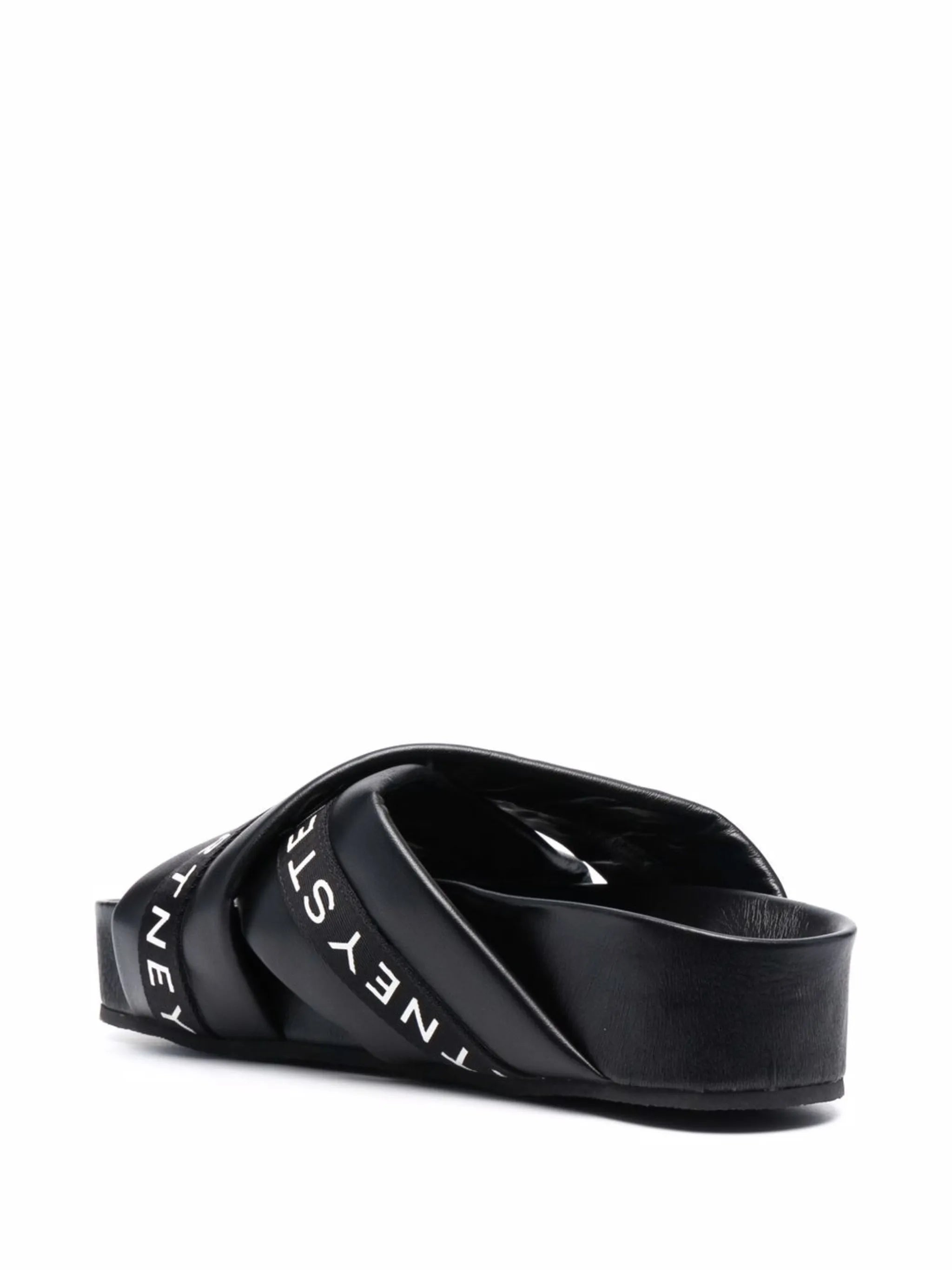 logo tape platform sandals