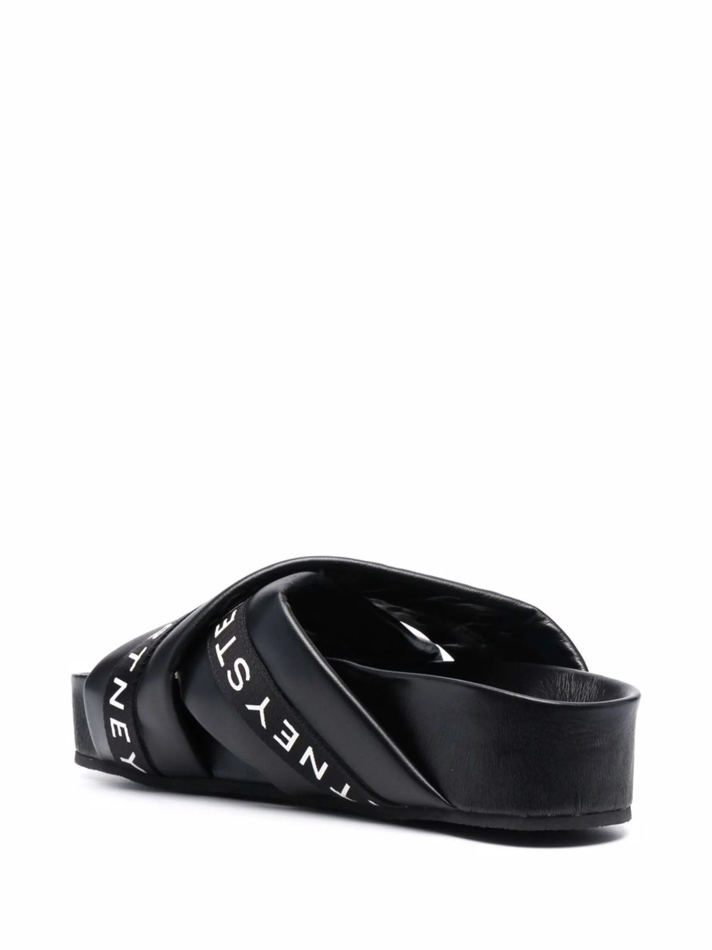 logo tape platform sandals