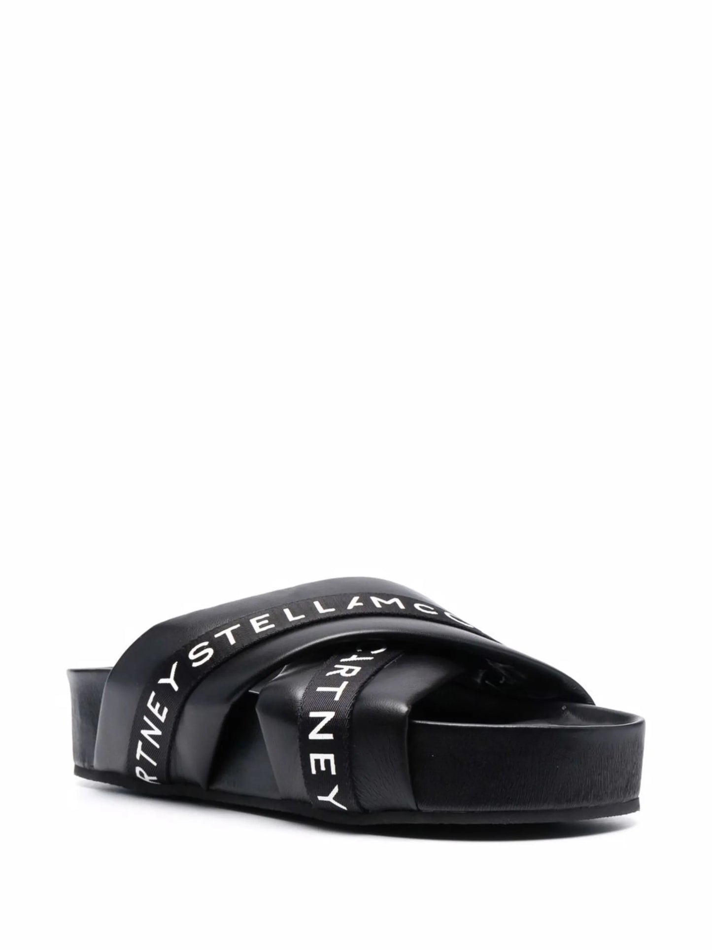 logo tape platform sandals