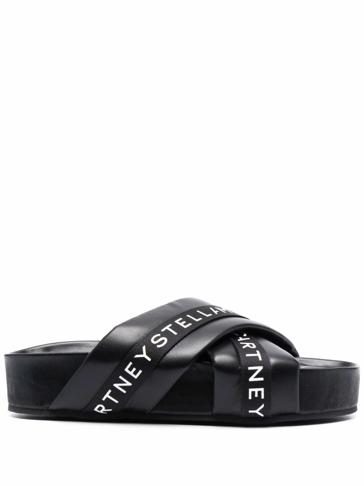 logo tape platform sandals