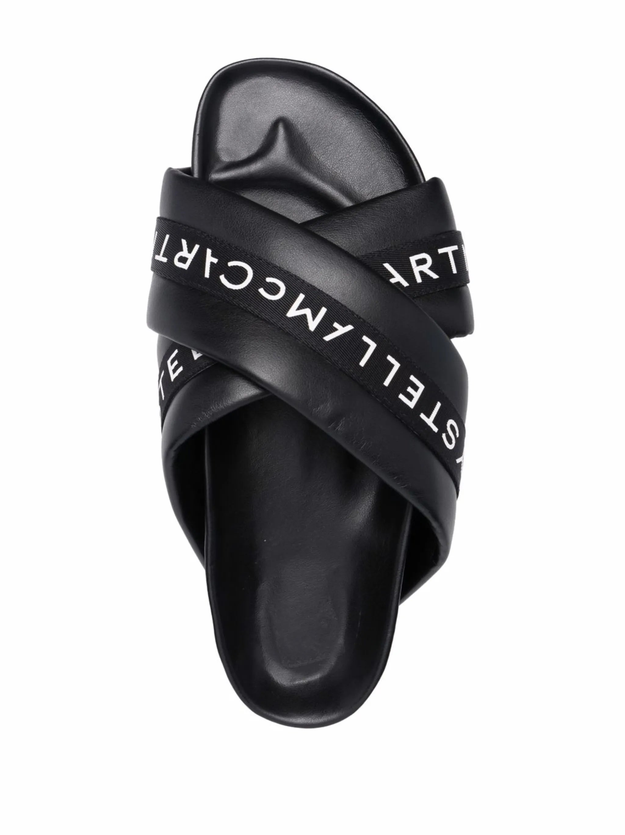 logo tape platform sandals