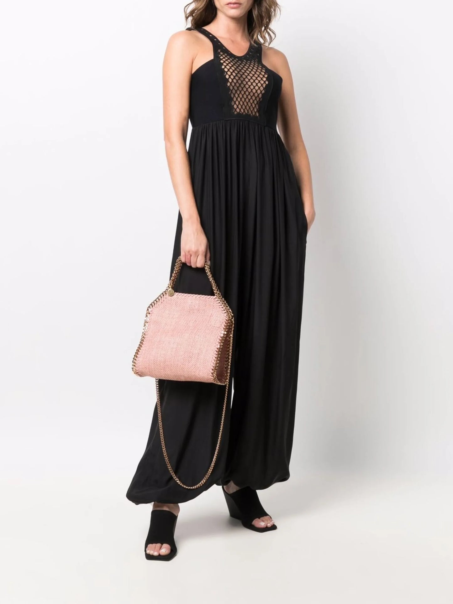 mini Falabella woven tote bag