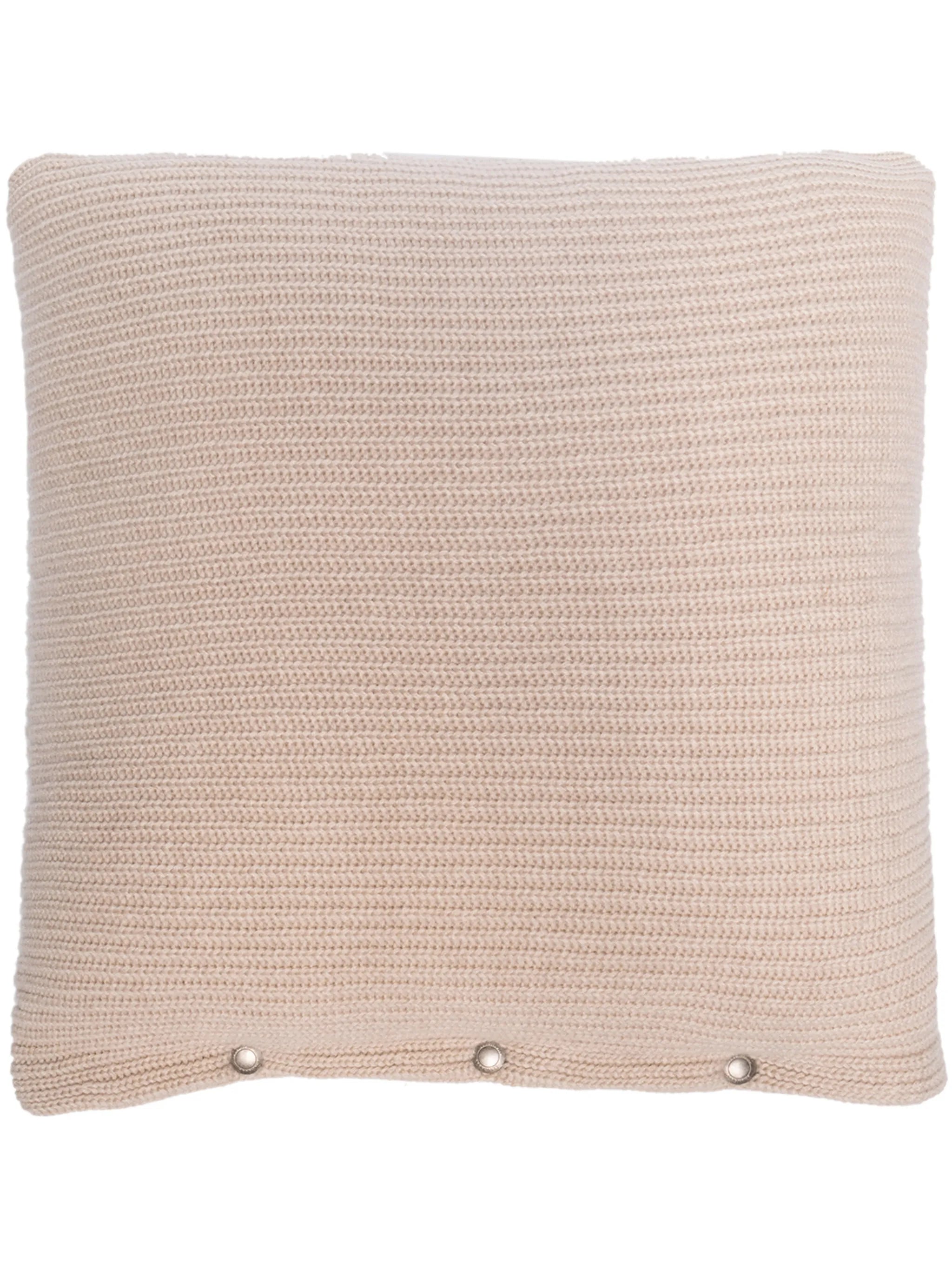 ribbed-knit cashmere cushion