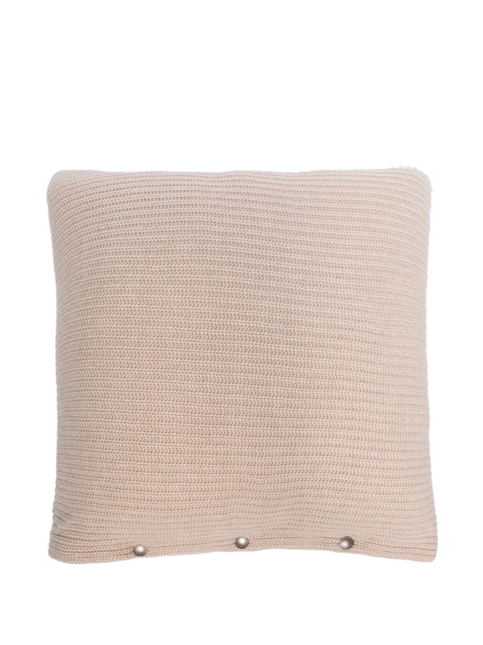 ribbed-knit cashmere cushion