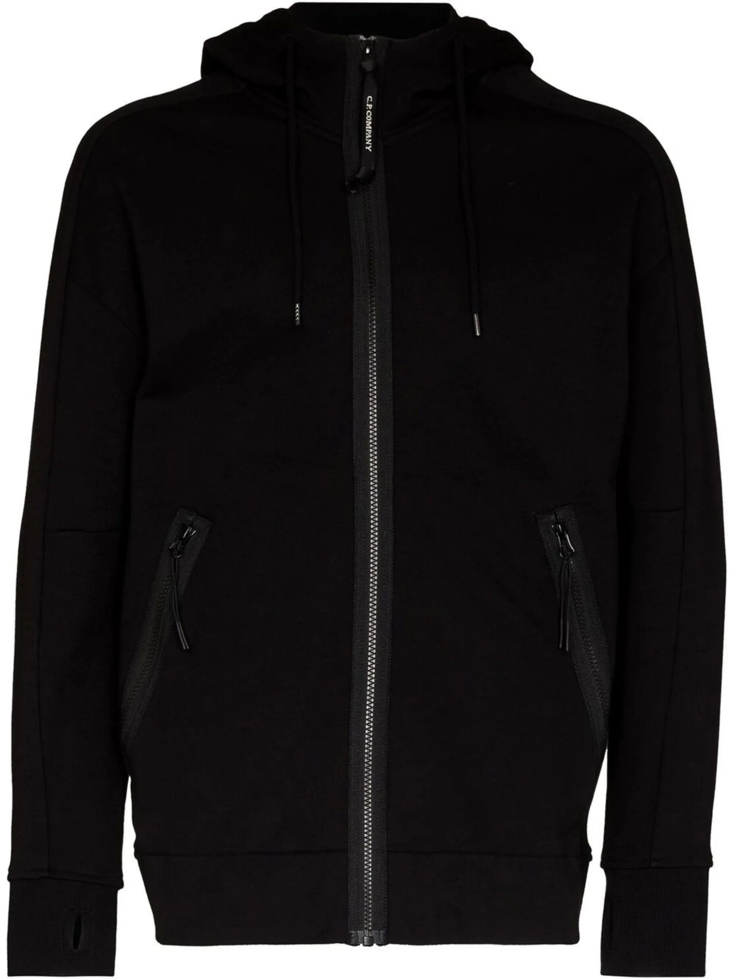 zip-fastening Goggle hoodie