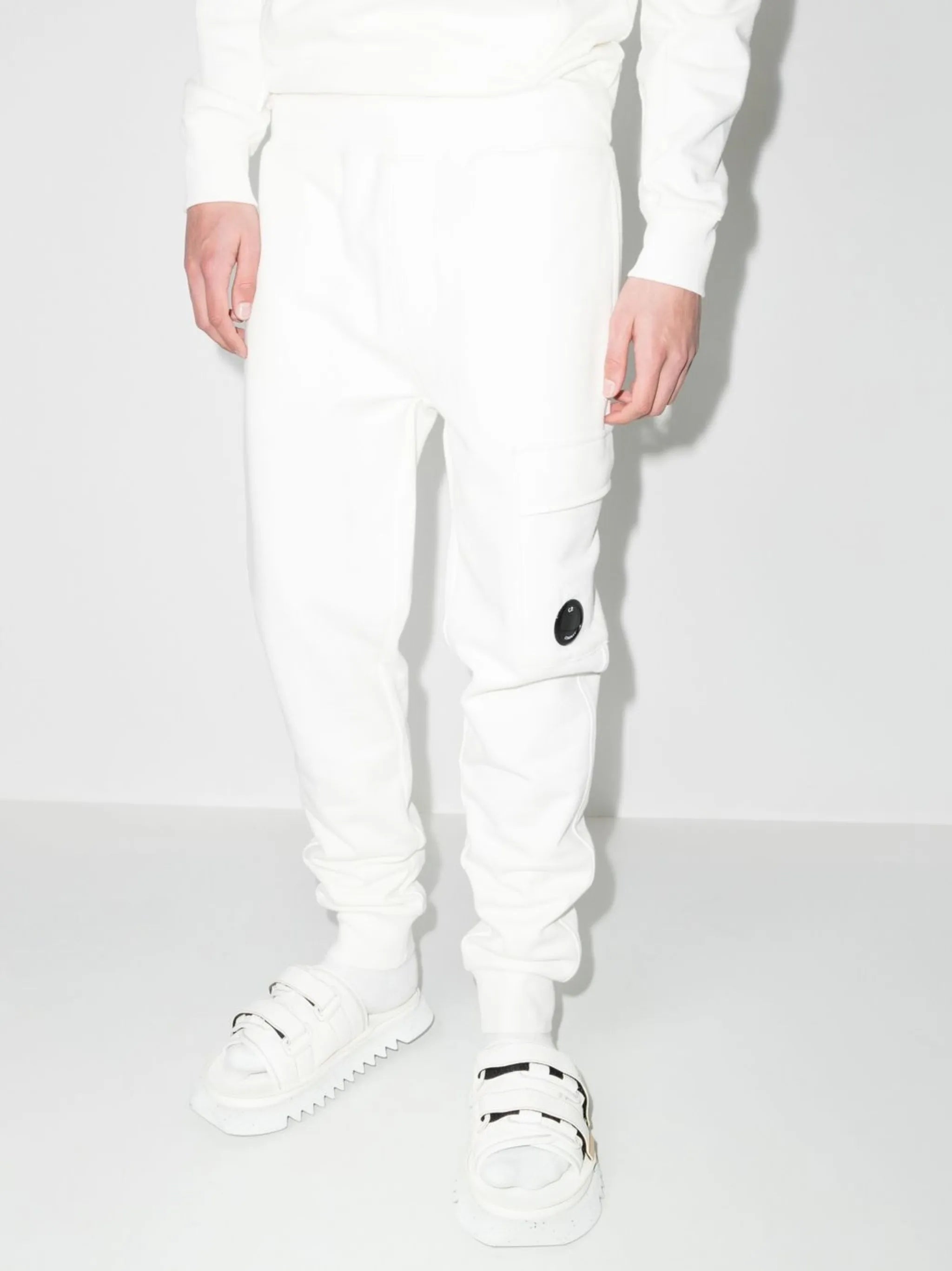 Lens-pocket track pants